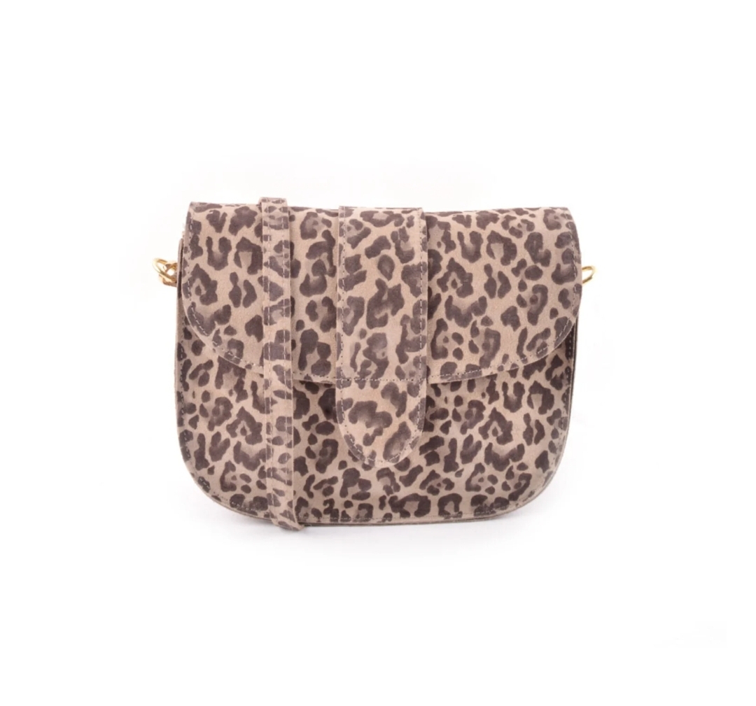 Tas Nubuck leopard suëde