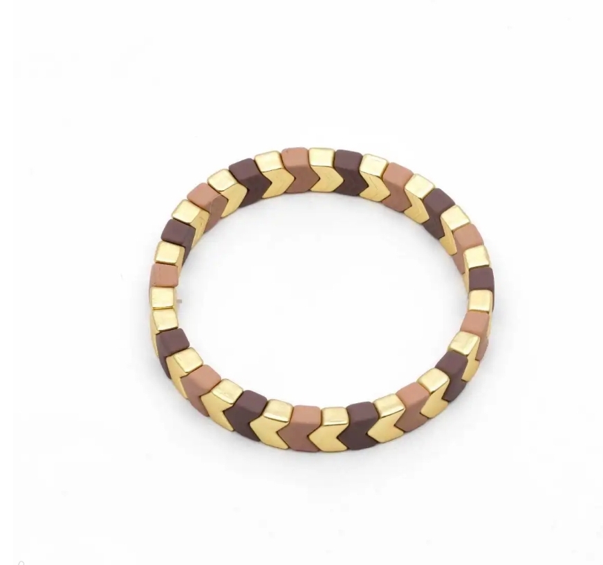 Happy Bracelet stripe taupe