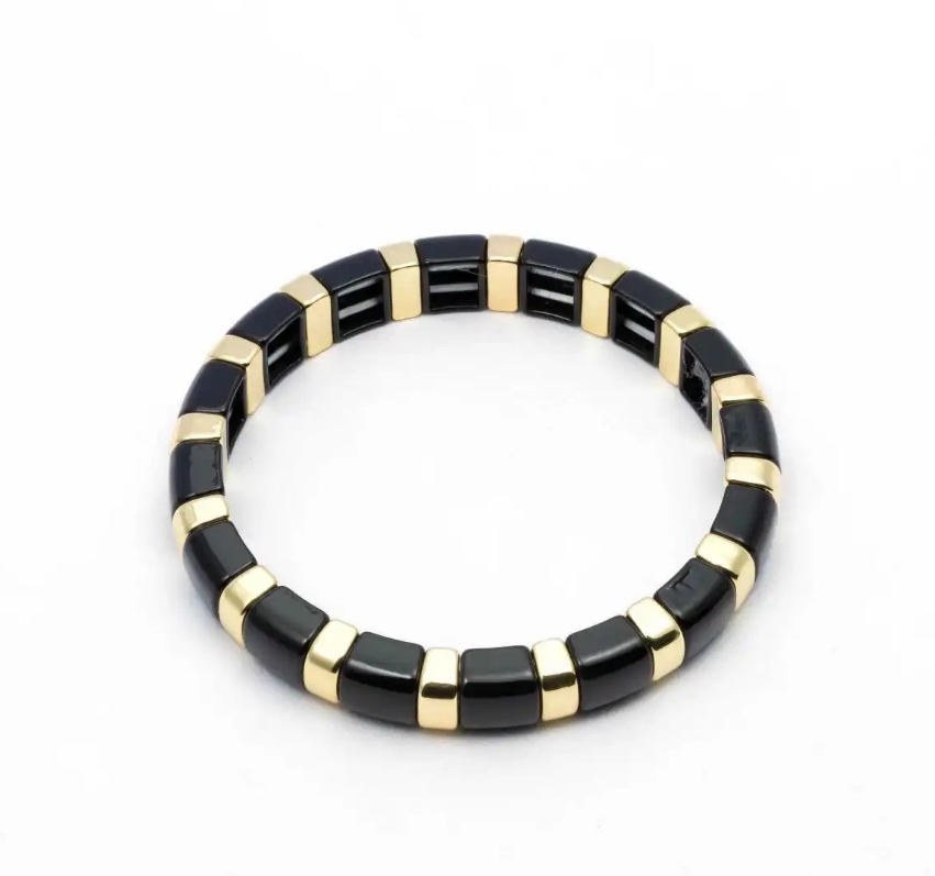 Happy Bracelet zebra zwart/goud