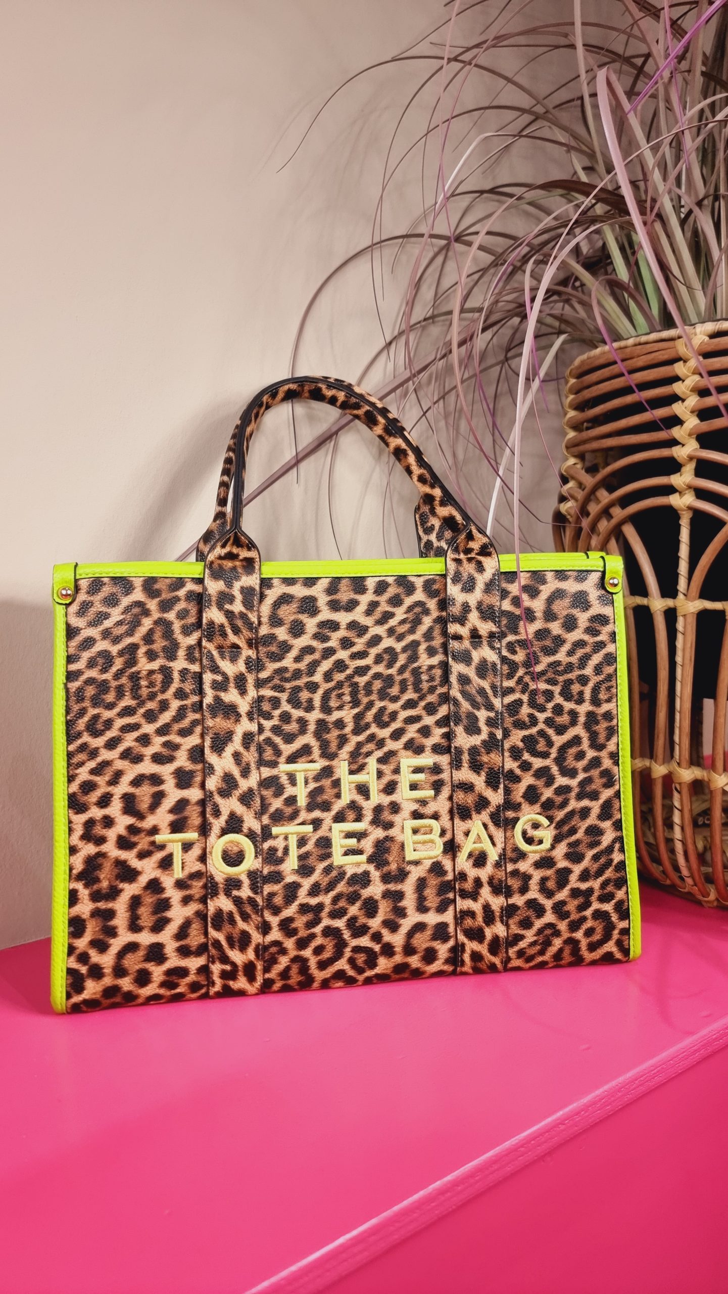 The tote bag luipaard groen!