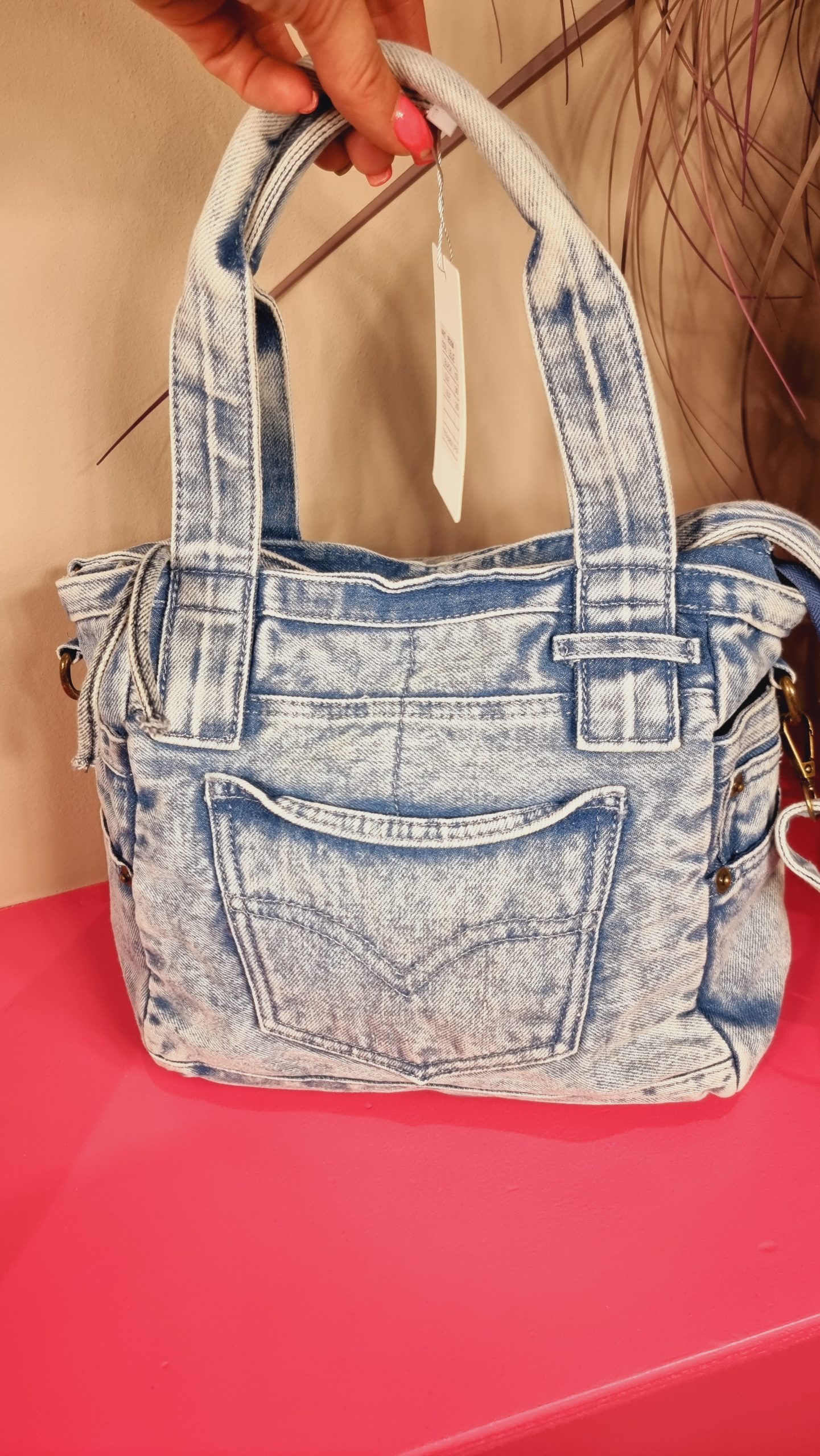 Tas jeans blue