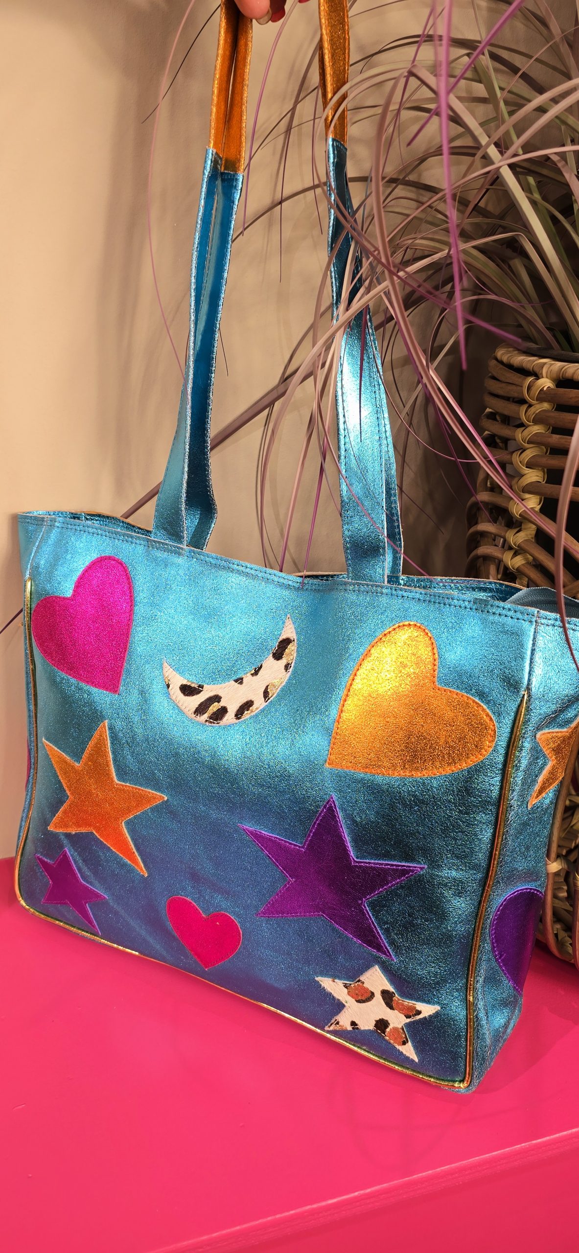Tas moon blauw groot