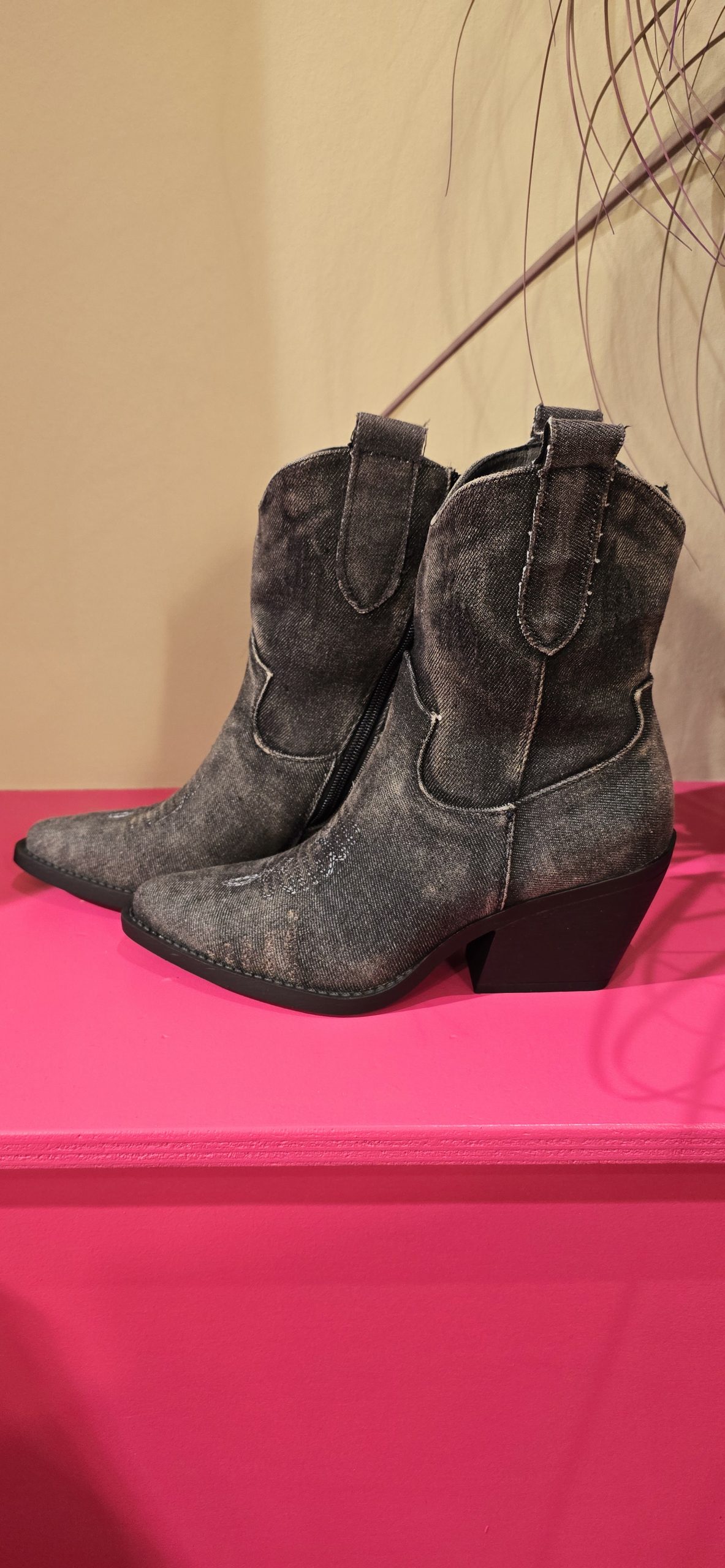 Laarsjes denim black