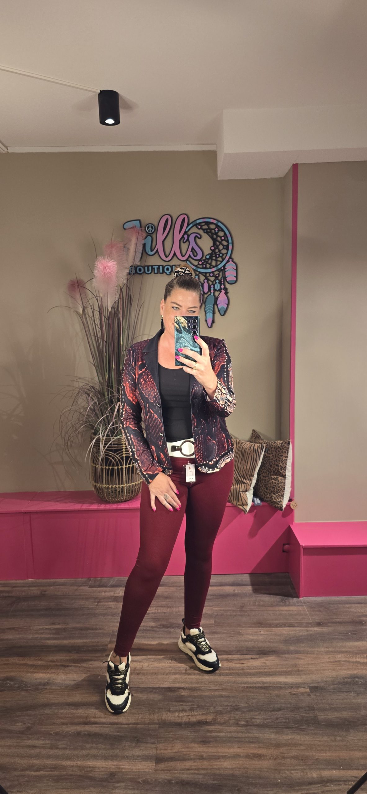 Sport legging Norfy bordeau