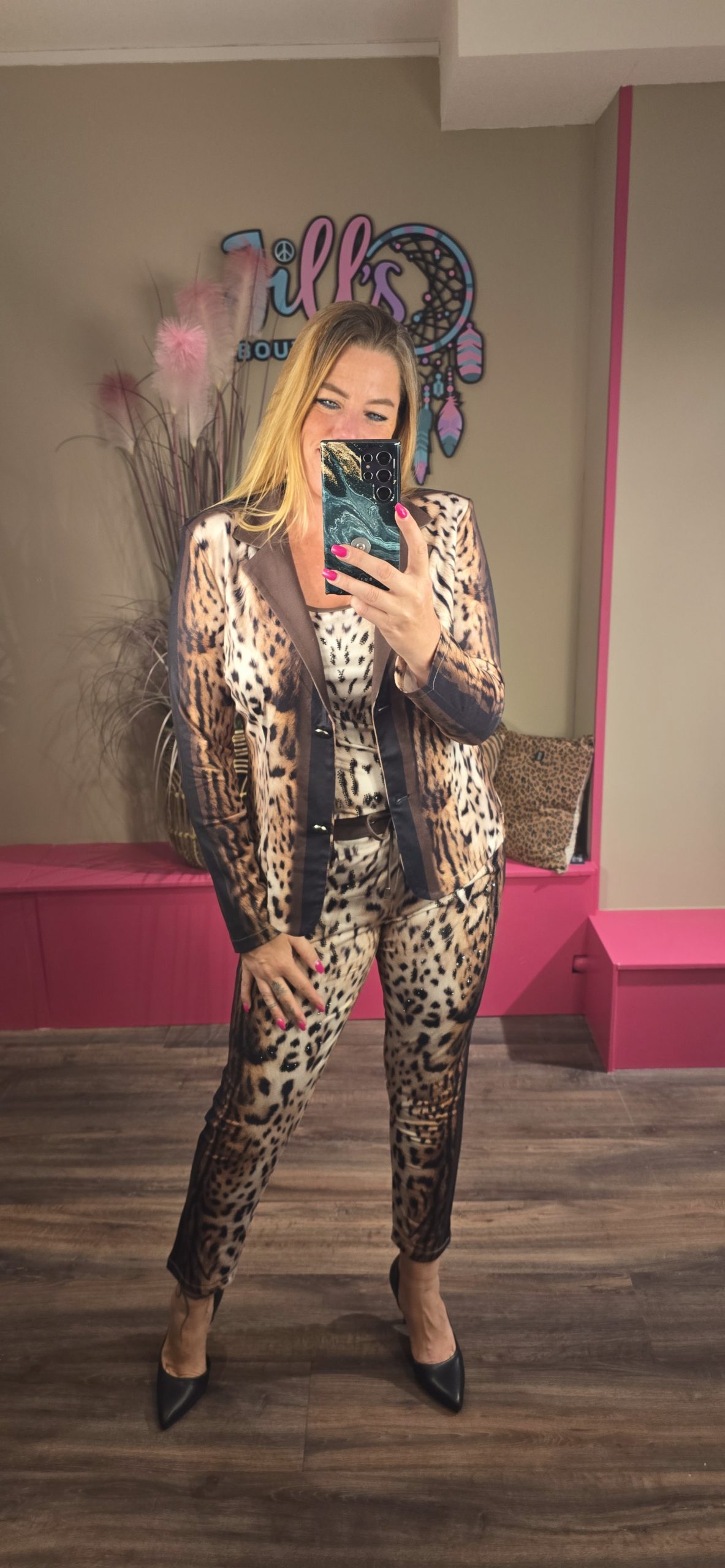 Broek leopard stripe brown MISSY