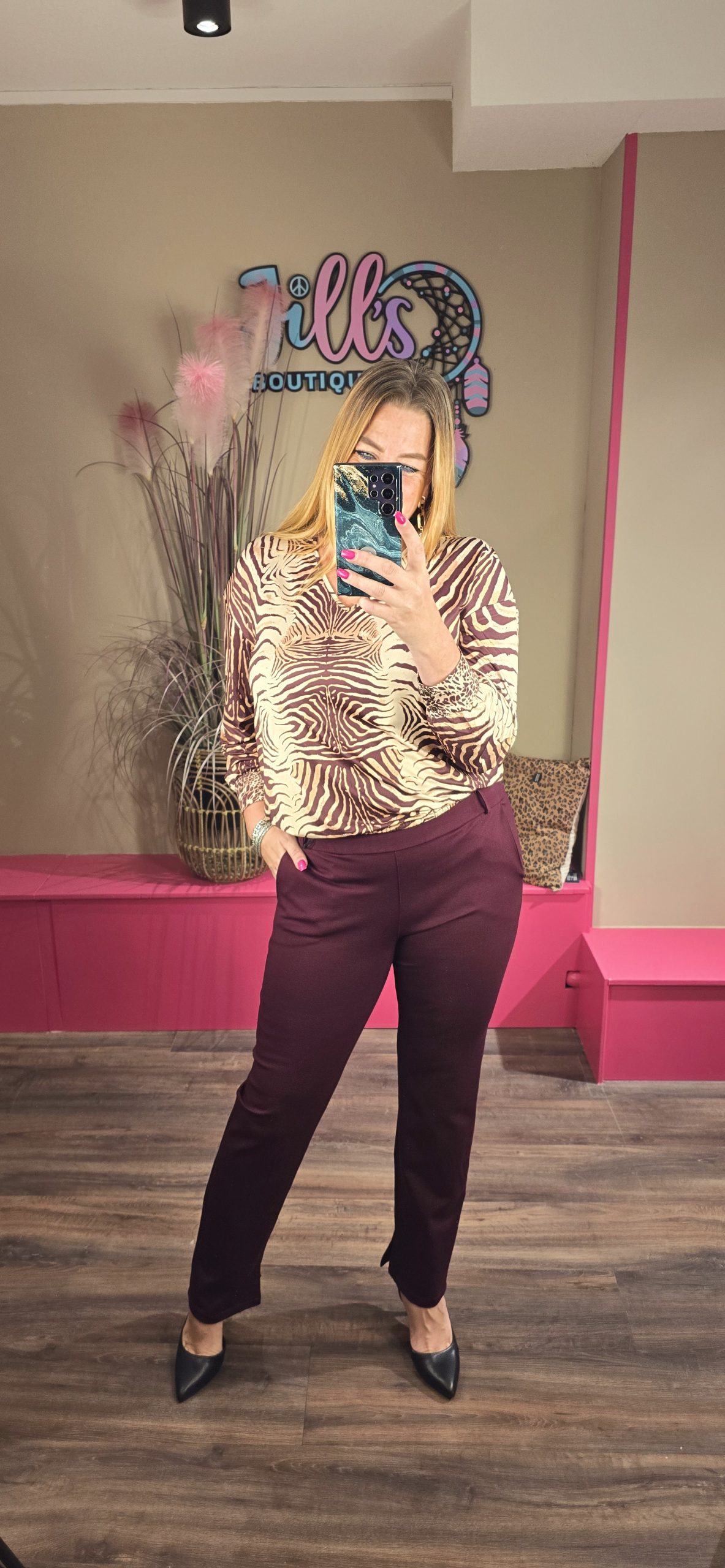 Broek straith bordeau IZ NAIZ