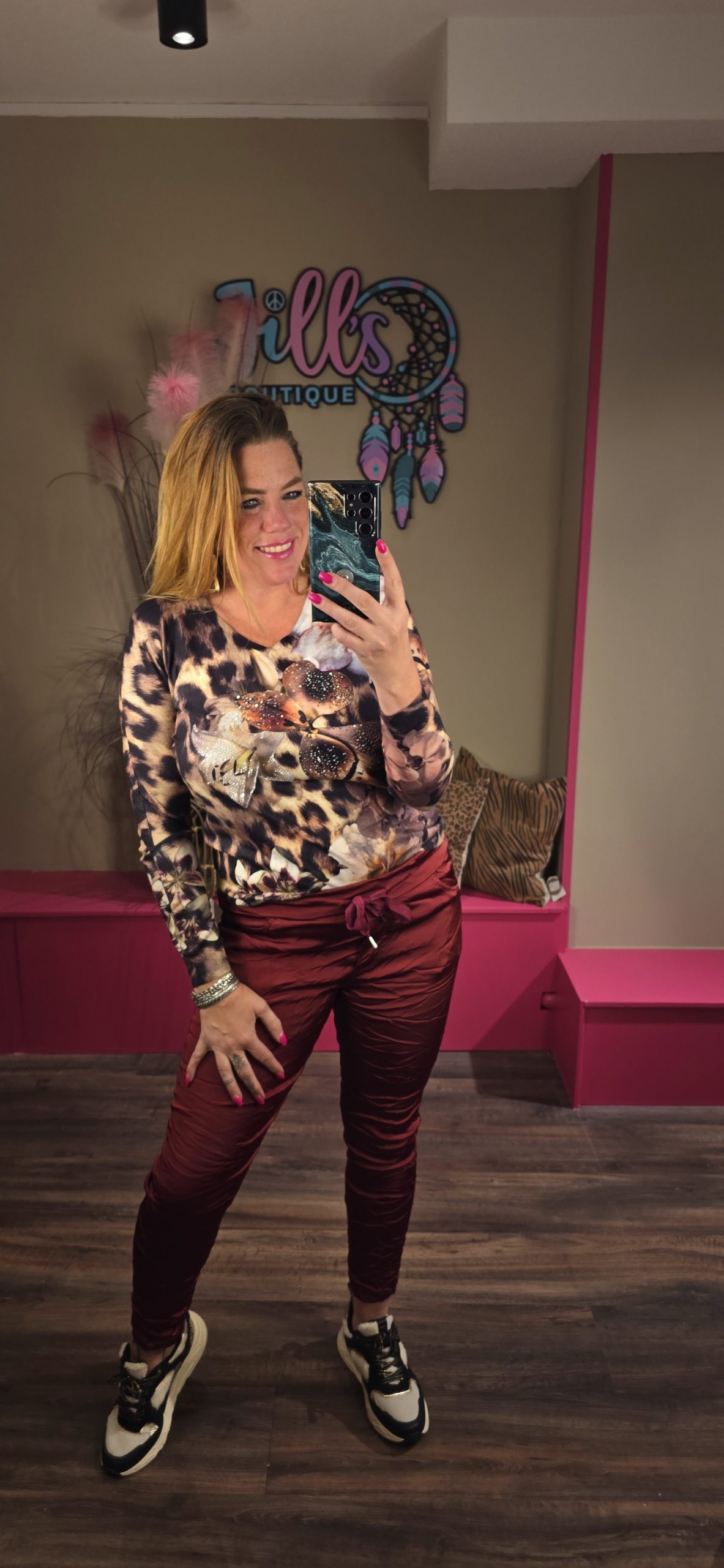 Trui bloem leopard MISSY