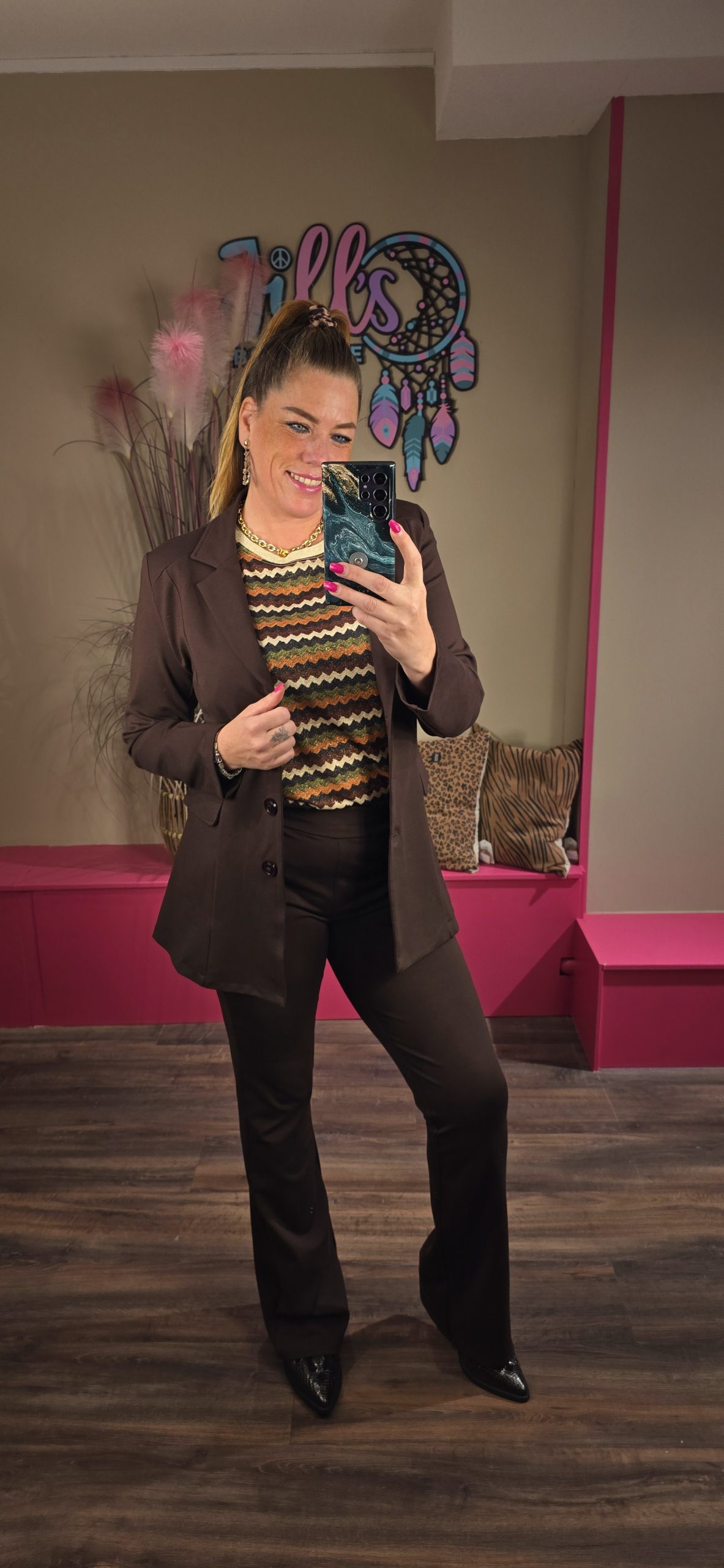 Top Emma groen/bruin IZ NAIZ