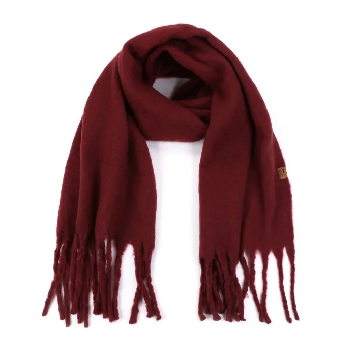 Sjaal winter bordeau