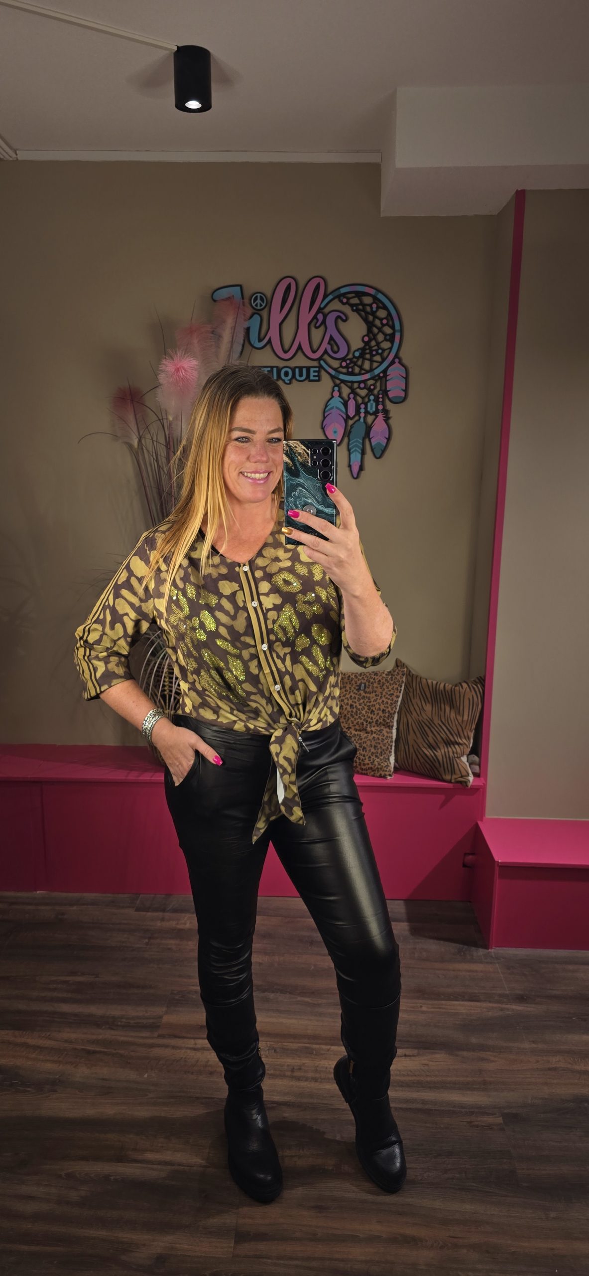 Blouse strik green MISSY