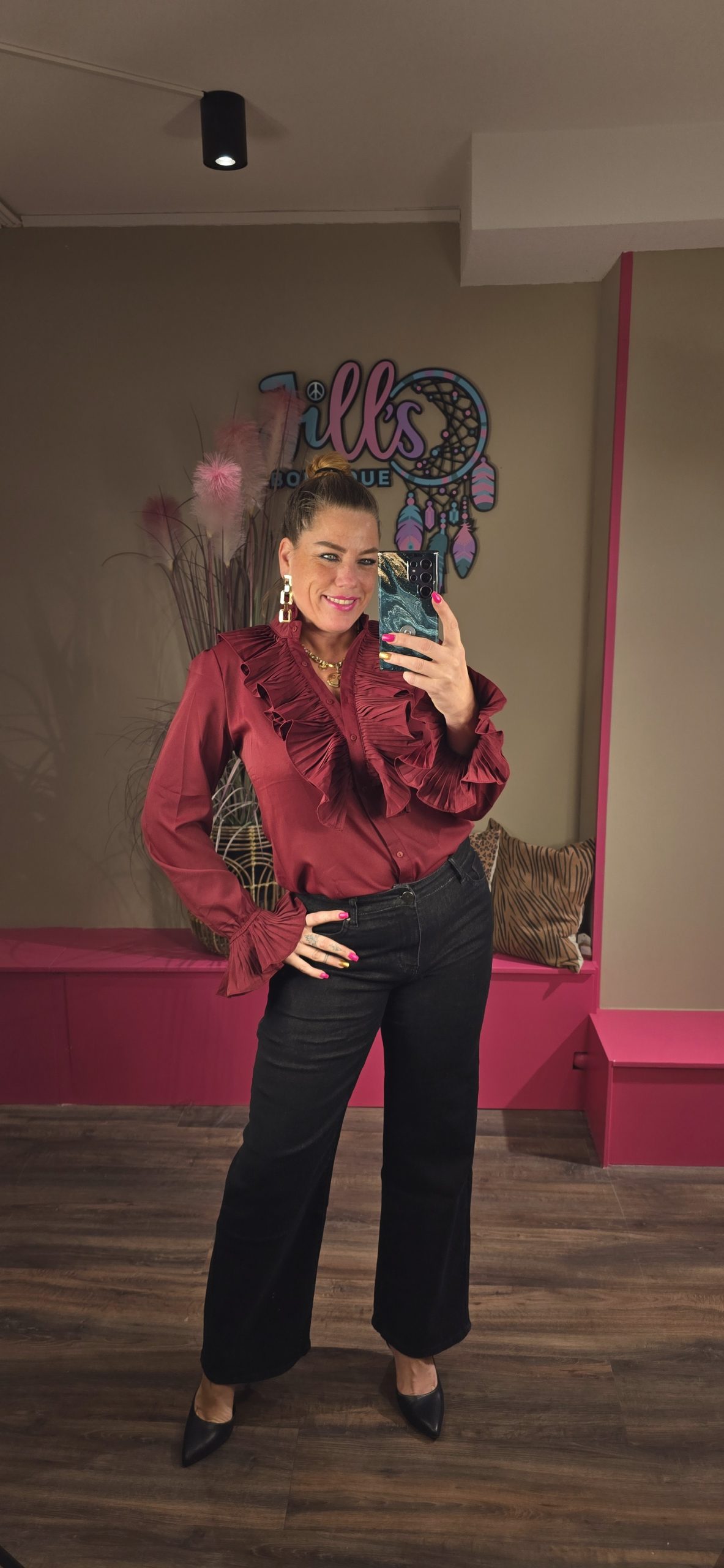 Blouse rousel bordeau