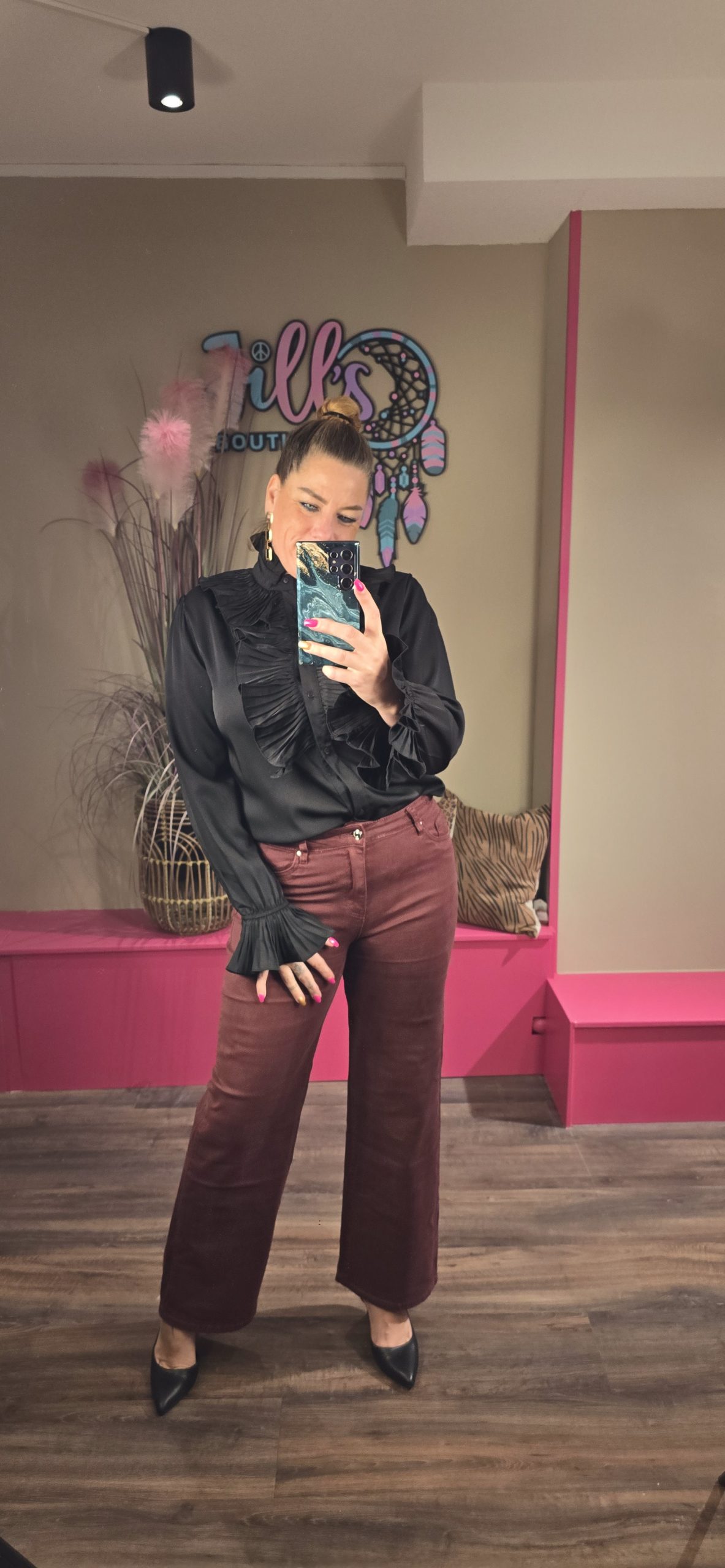 Broek goodies bordeau