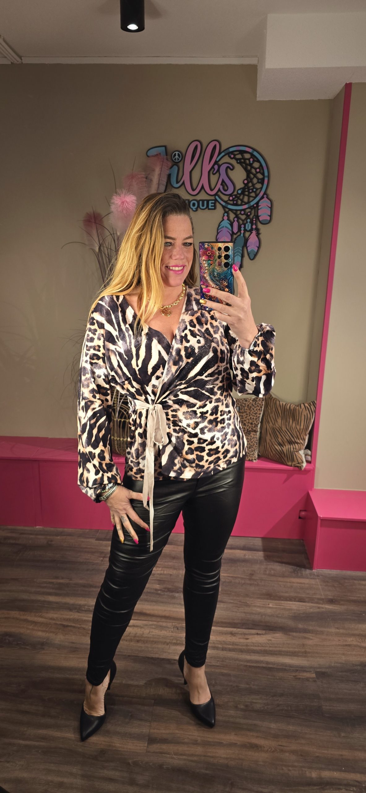 Top overslag zebra/leopard MISSY