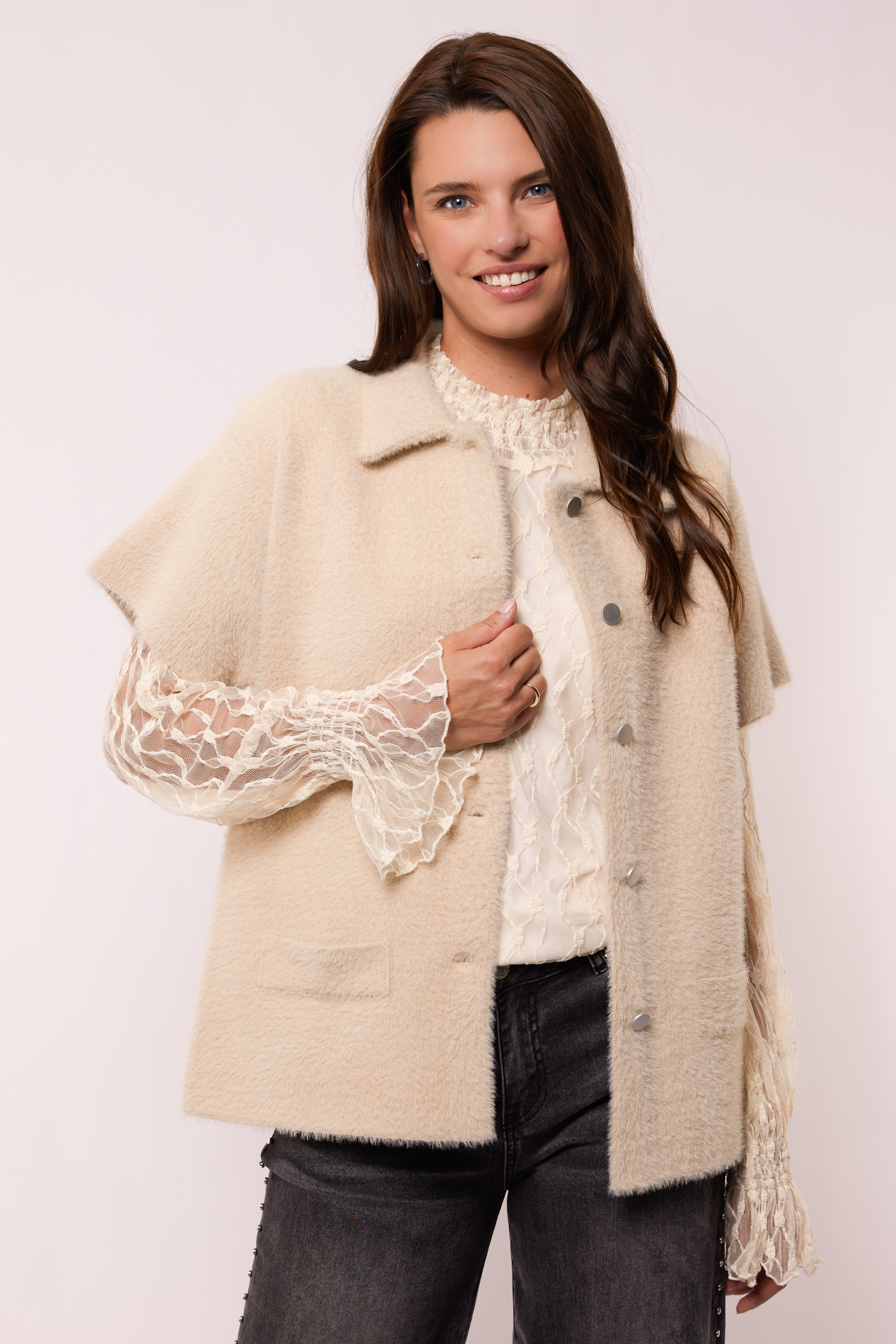 Gilet Shan knitting sand G-MAXX