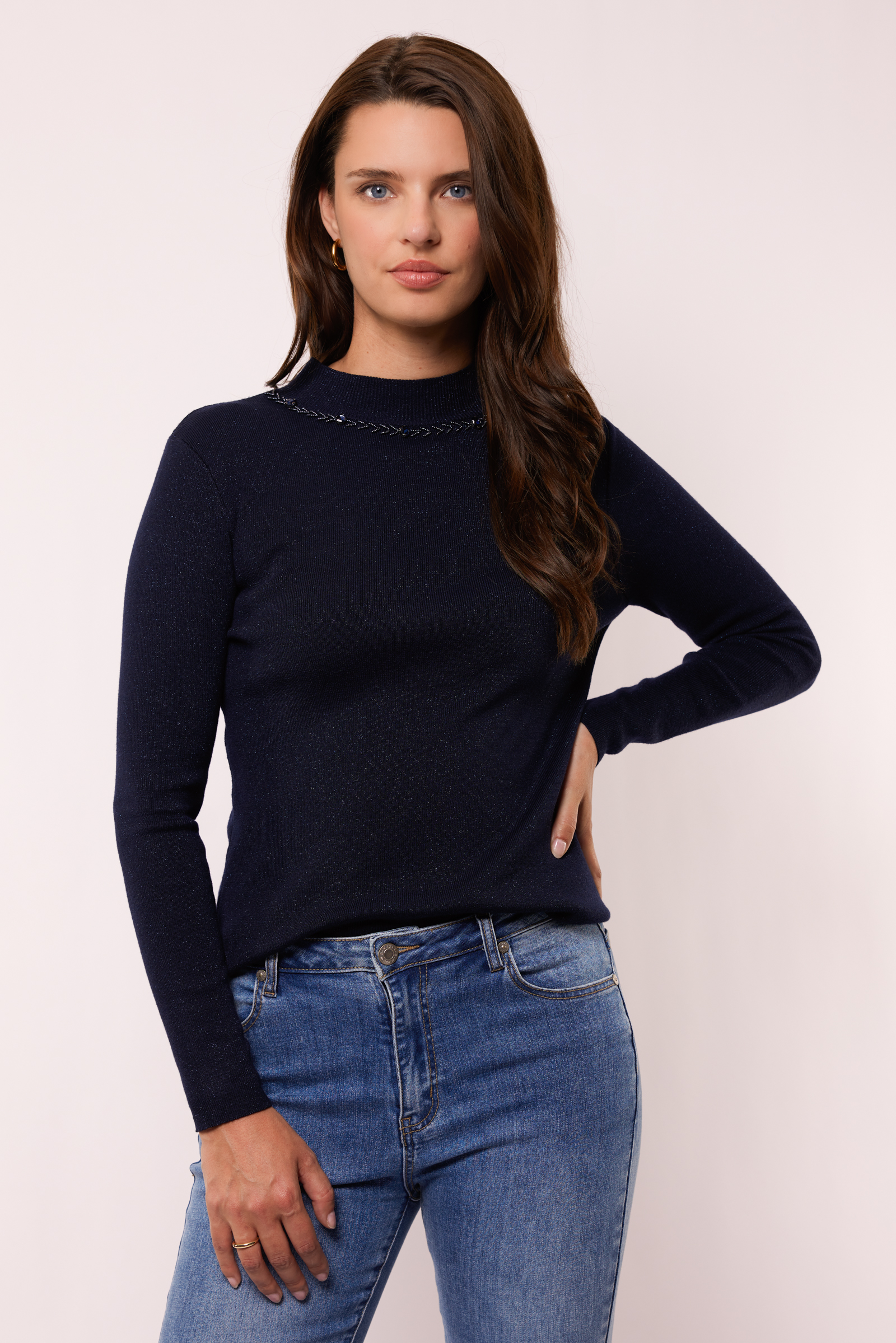 Top knitting Kamille dark night blue