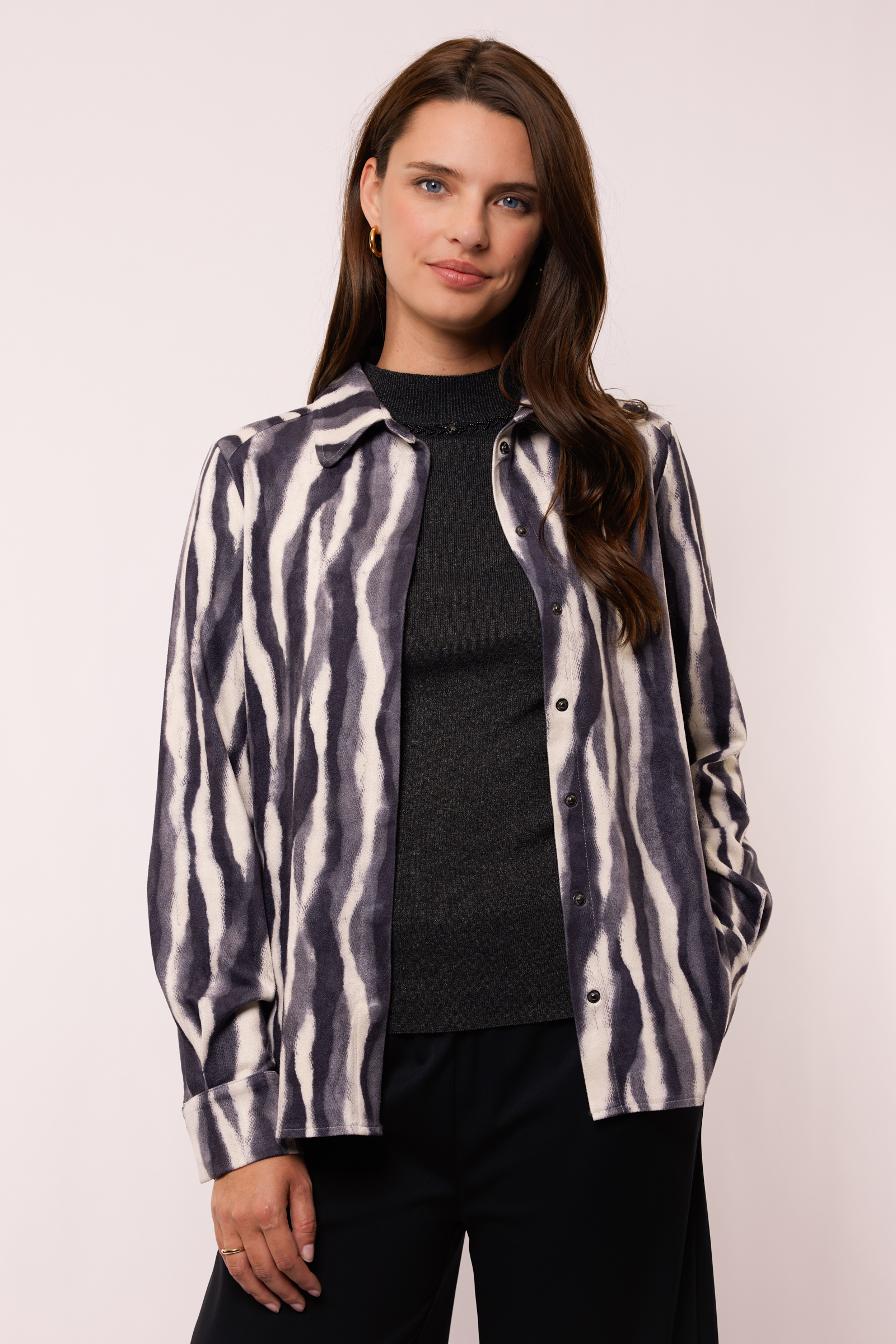 Blouse Lupita black/night grey G-MAXX