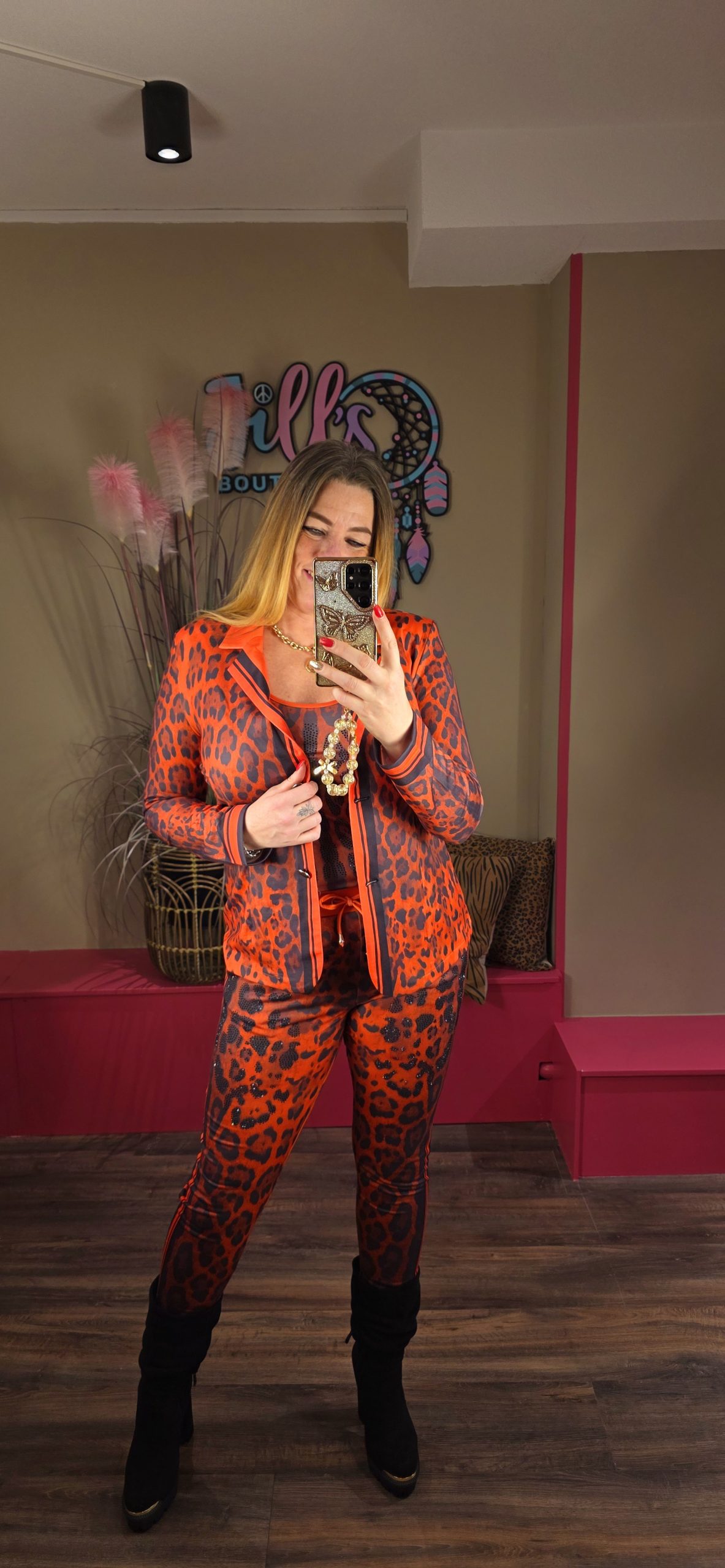 Blazer rood leopard MISSY