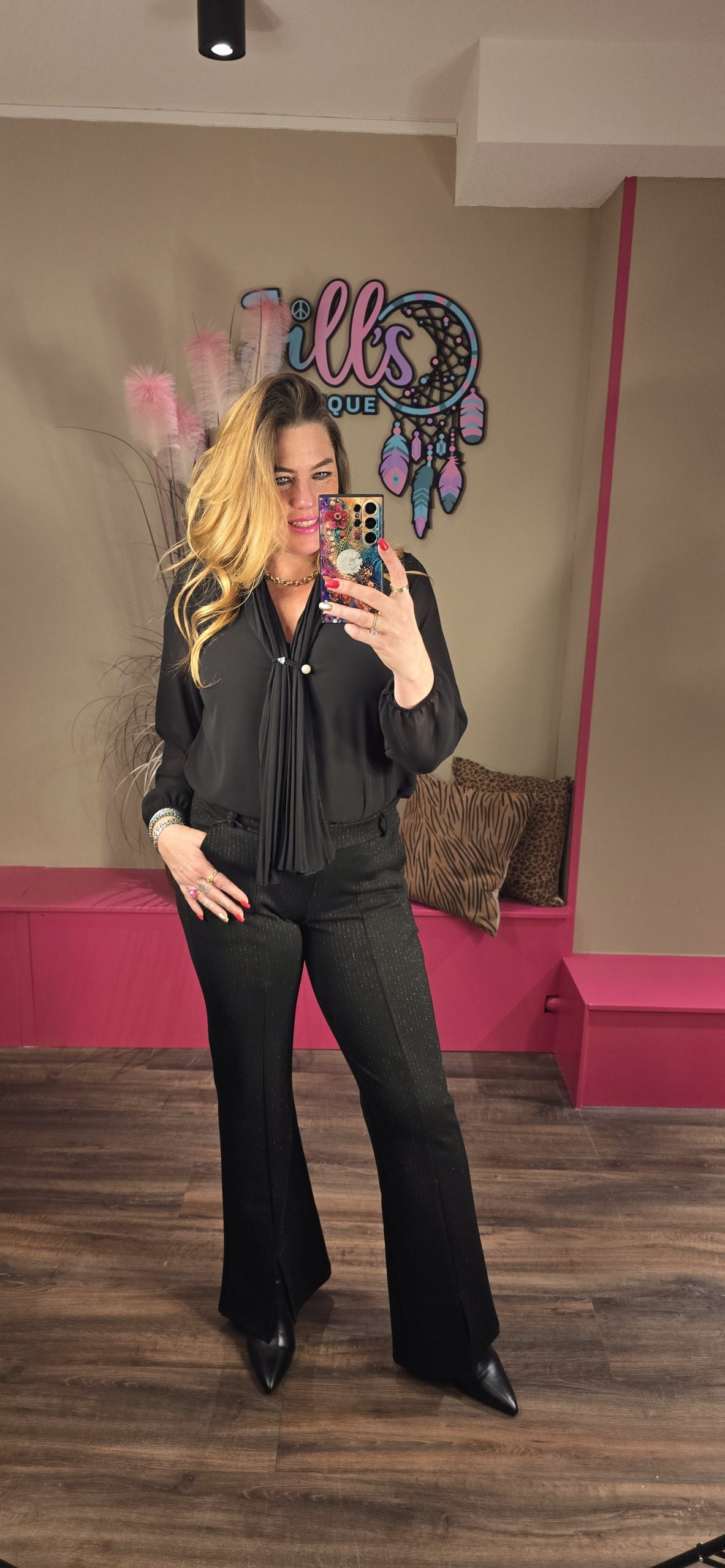 Blouse parel zwart IZ NAIZ