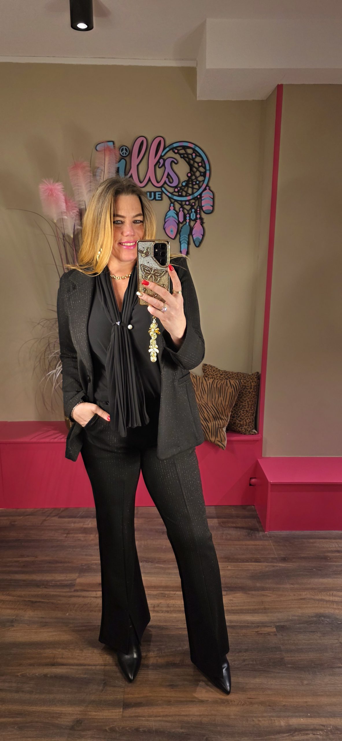 Broek stripe gold SPLIT IZ NAIZ