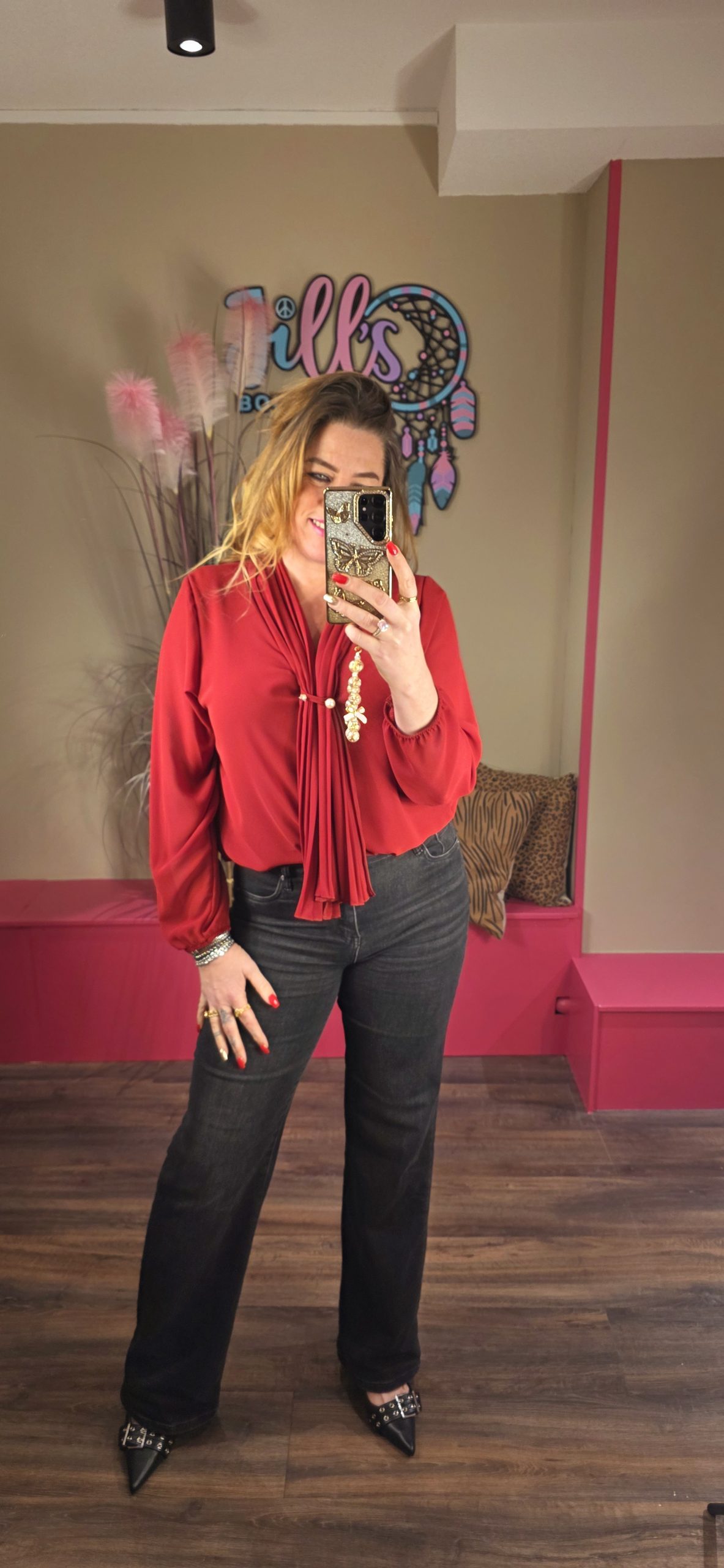Blouse Parel Red IZ NAIZ