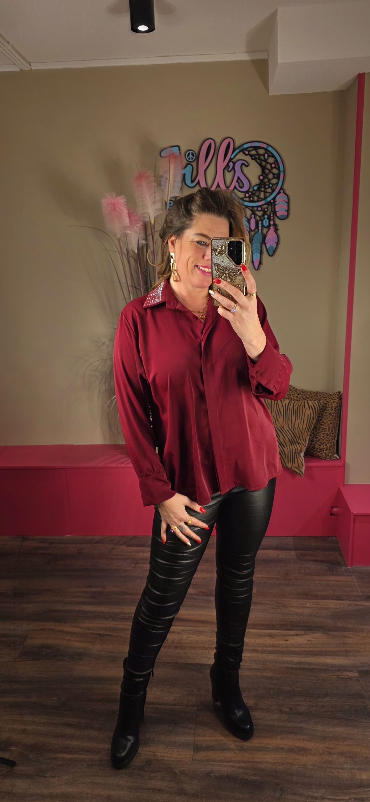 Blouse roxi bordeau