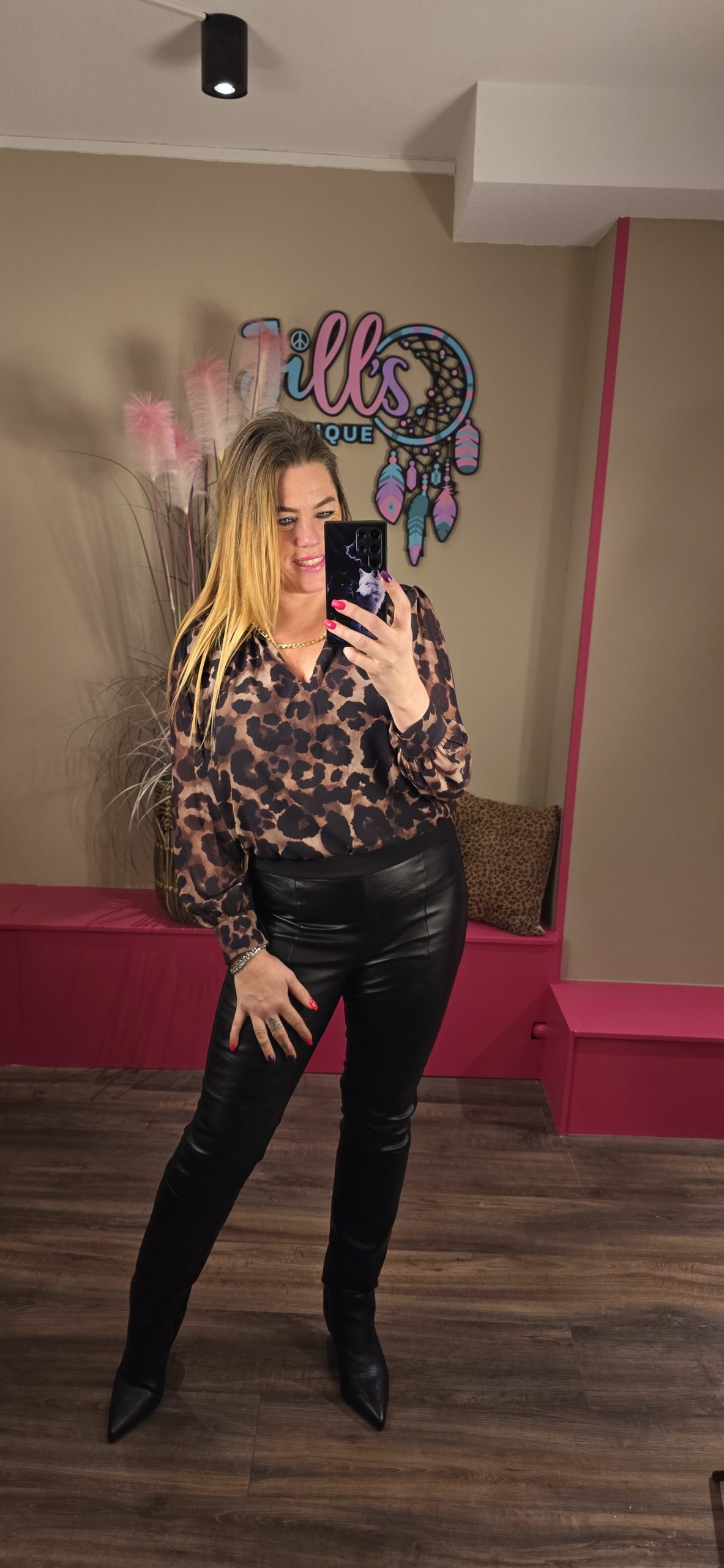 Blouse Chain luipaard IZ NAIZ