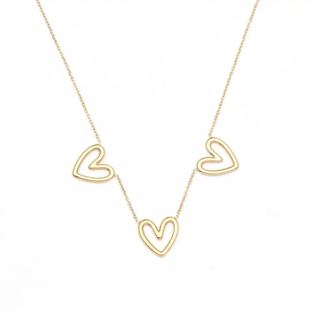 Ketting Tripple Heart WAUW