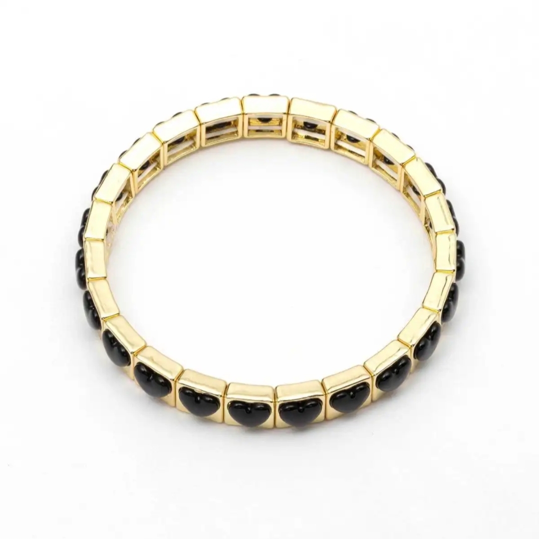 Armband hearts black WAUW