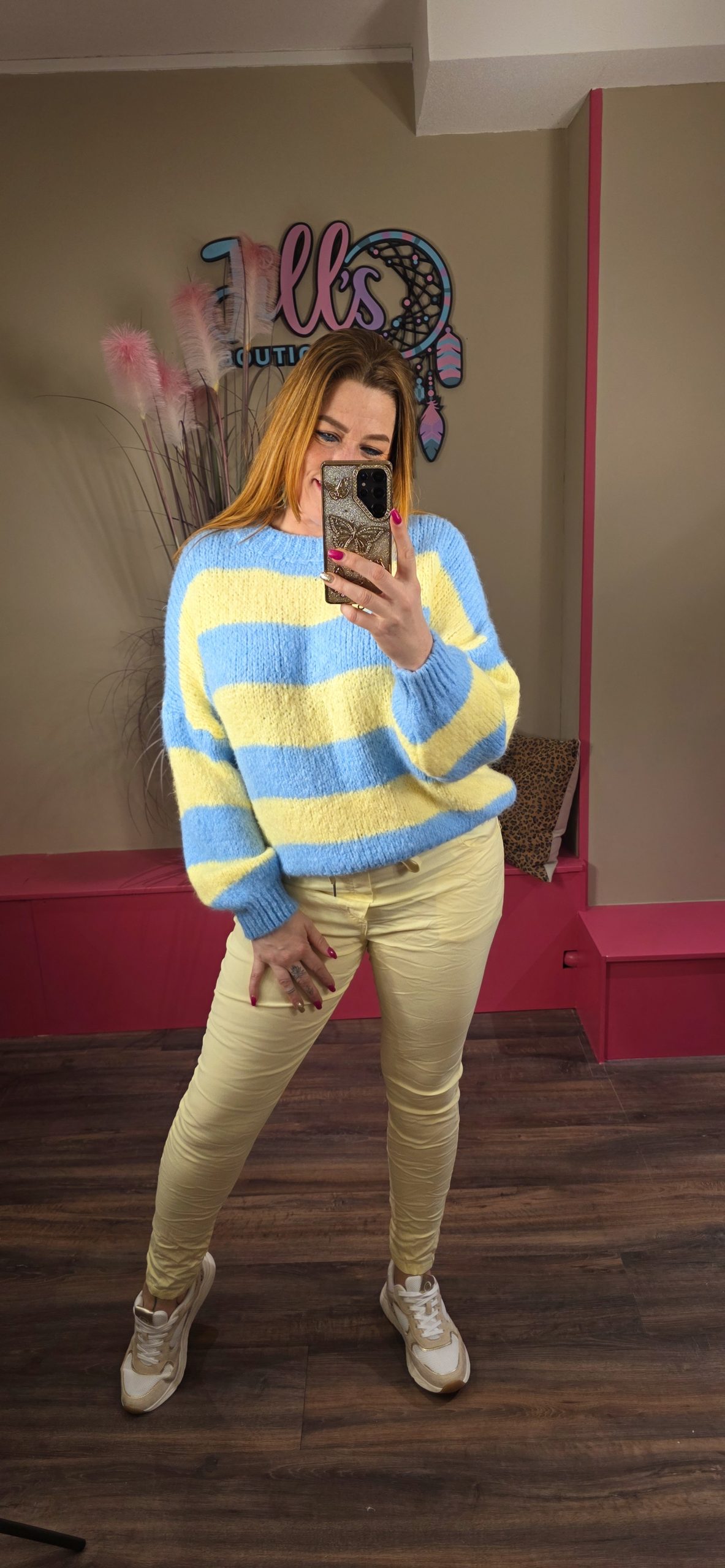 Trui Paris blauw geel