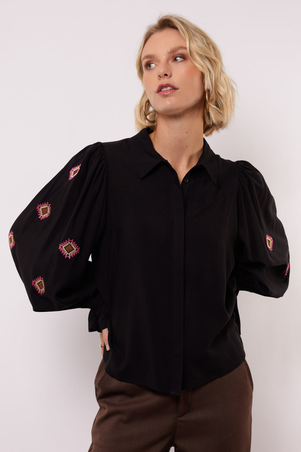 Blouse Fayra black/fuchsia FLURESK