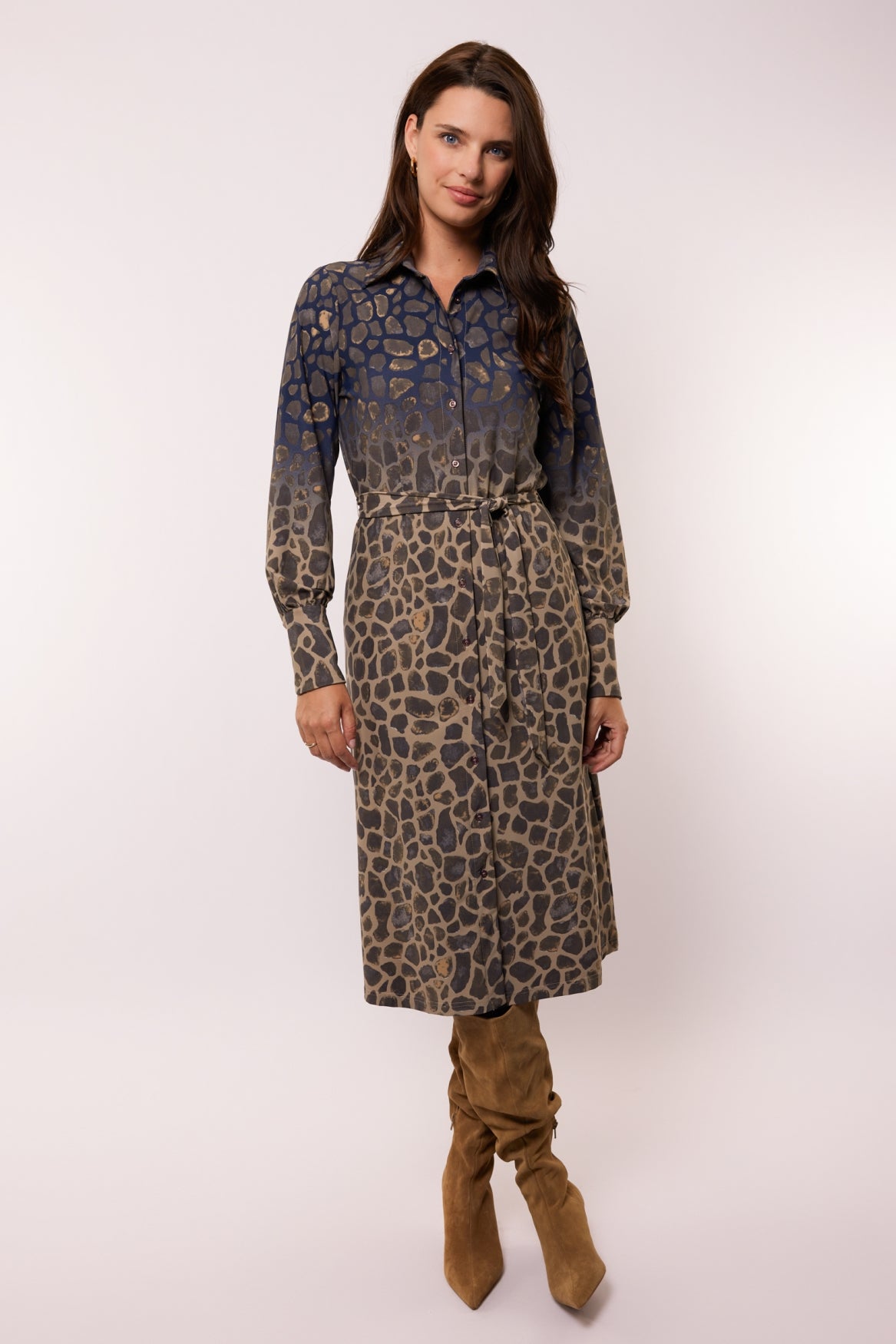 Jurk bibbian sand/blue GMAXX