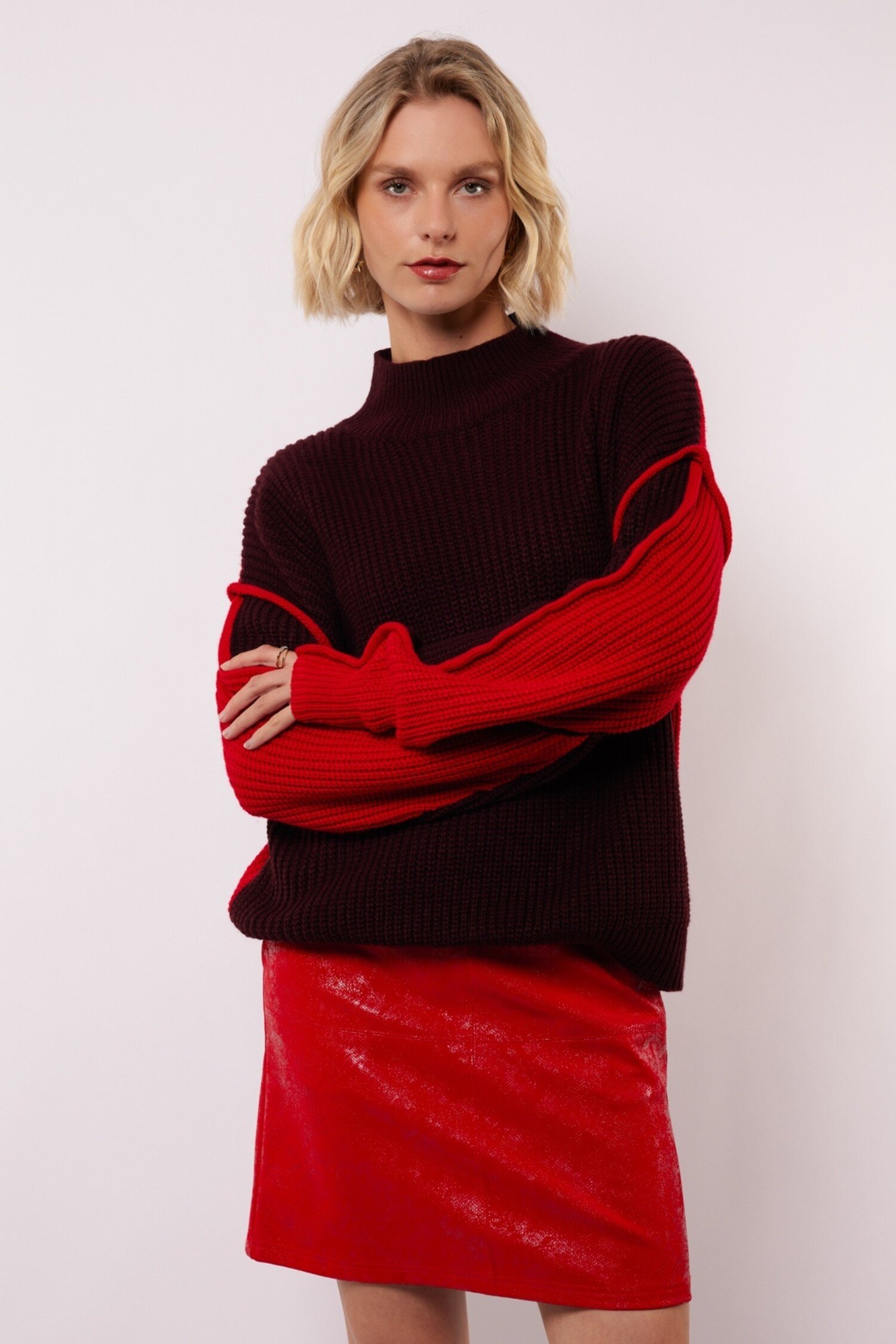 Sweater Zalika Wine red FLURESK