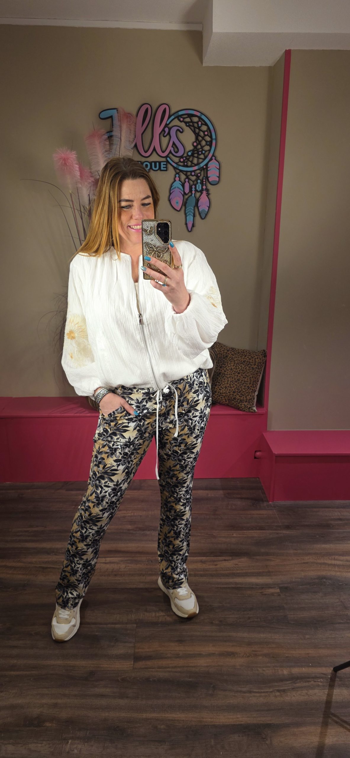 Broek Bobbi oiffwhite/kint camel GMAXX