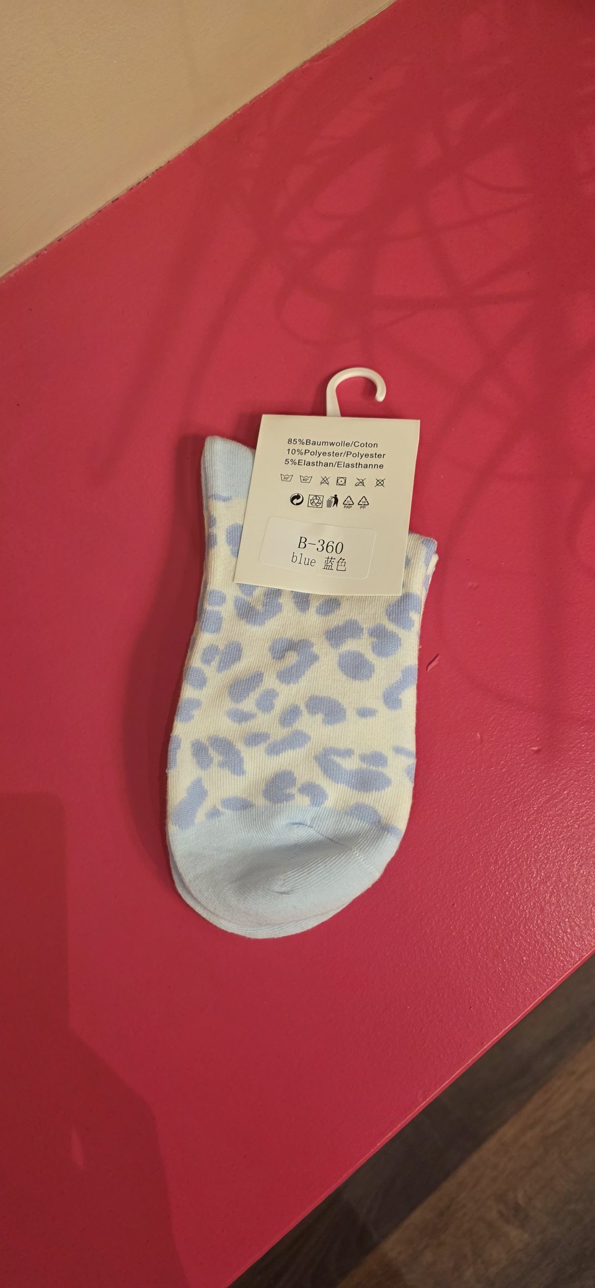 Sokjes leopard blauw