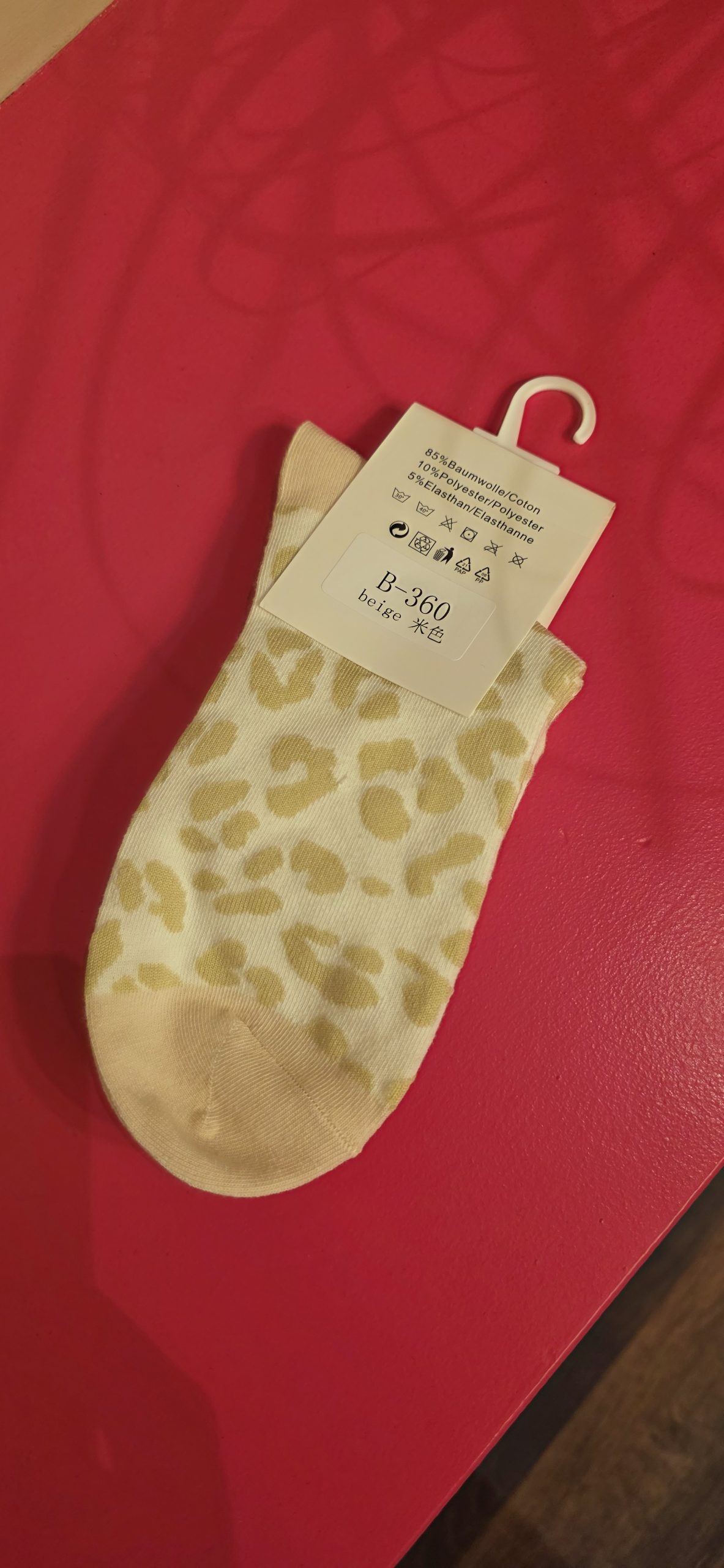 Sokjes leopard beige