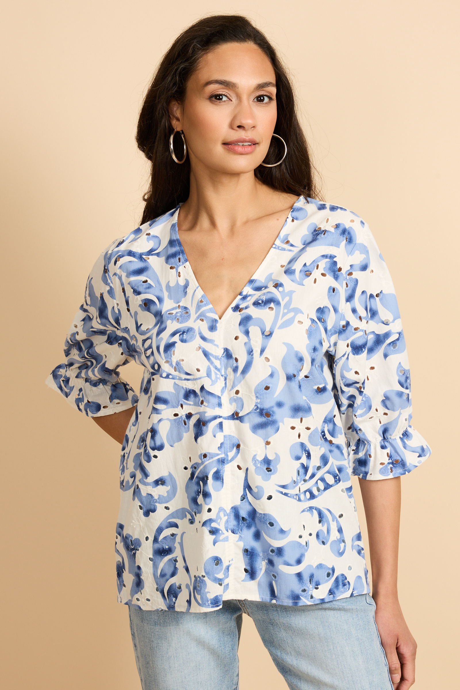 Top Ophelia offwhite/light Indigo GMAXX,