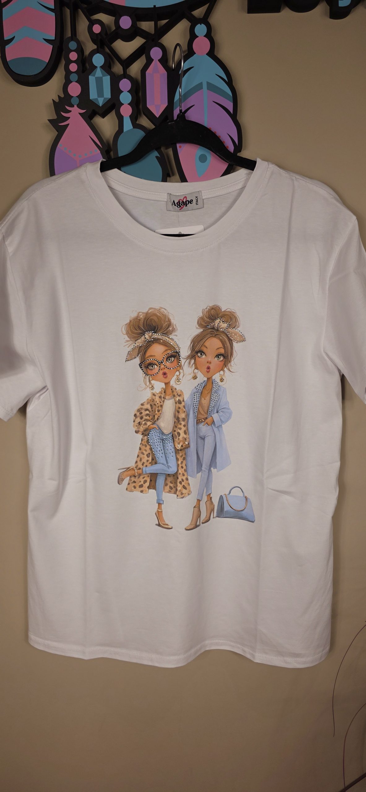 T-shirt girls blauw