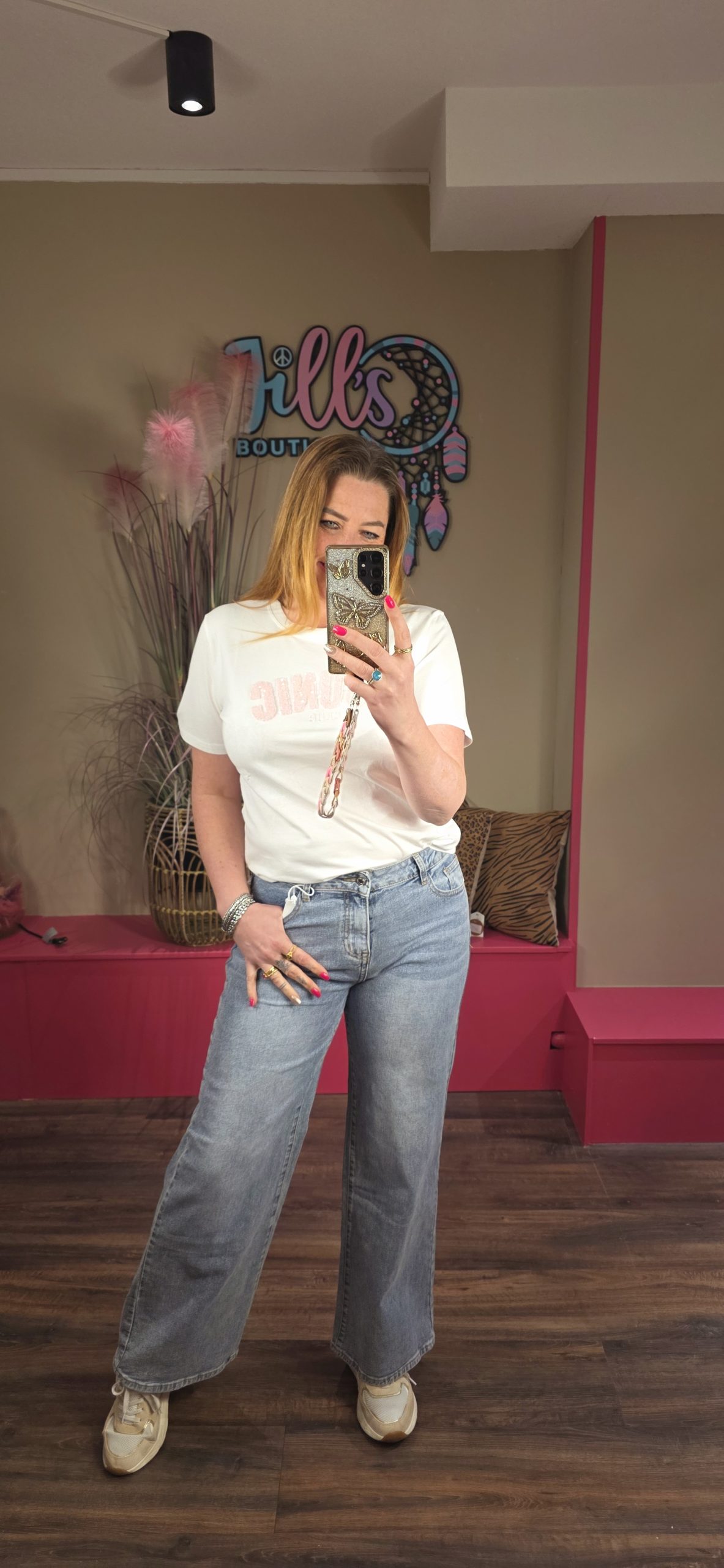 Broek Monday Yellow glitter