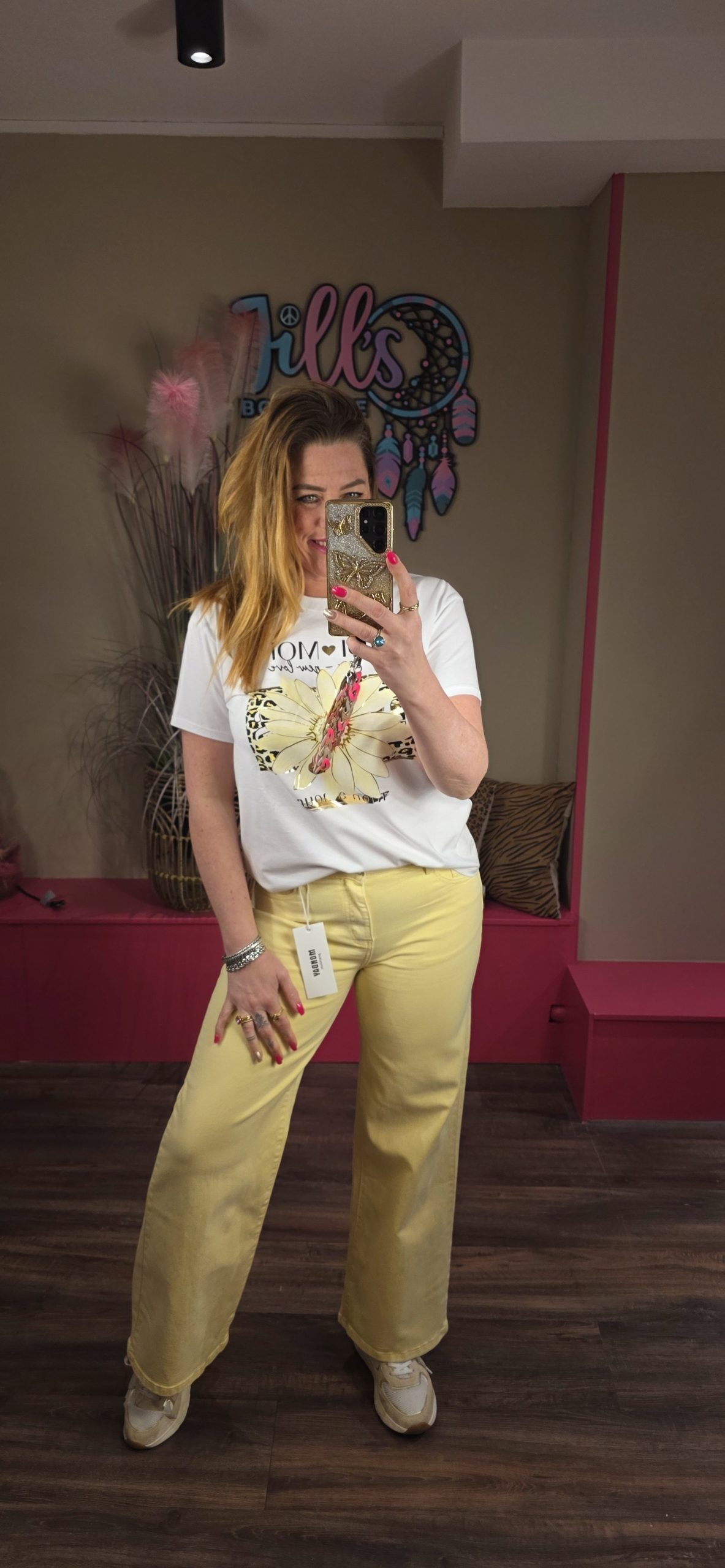 T-shirt sunflower geel