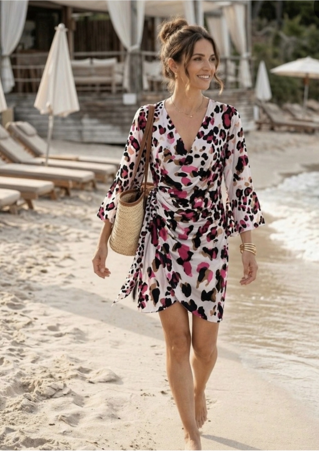 Jurkje flair pink leopard TROISKA