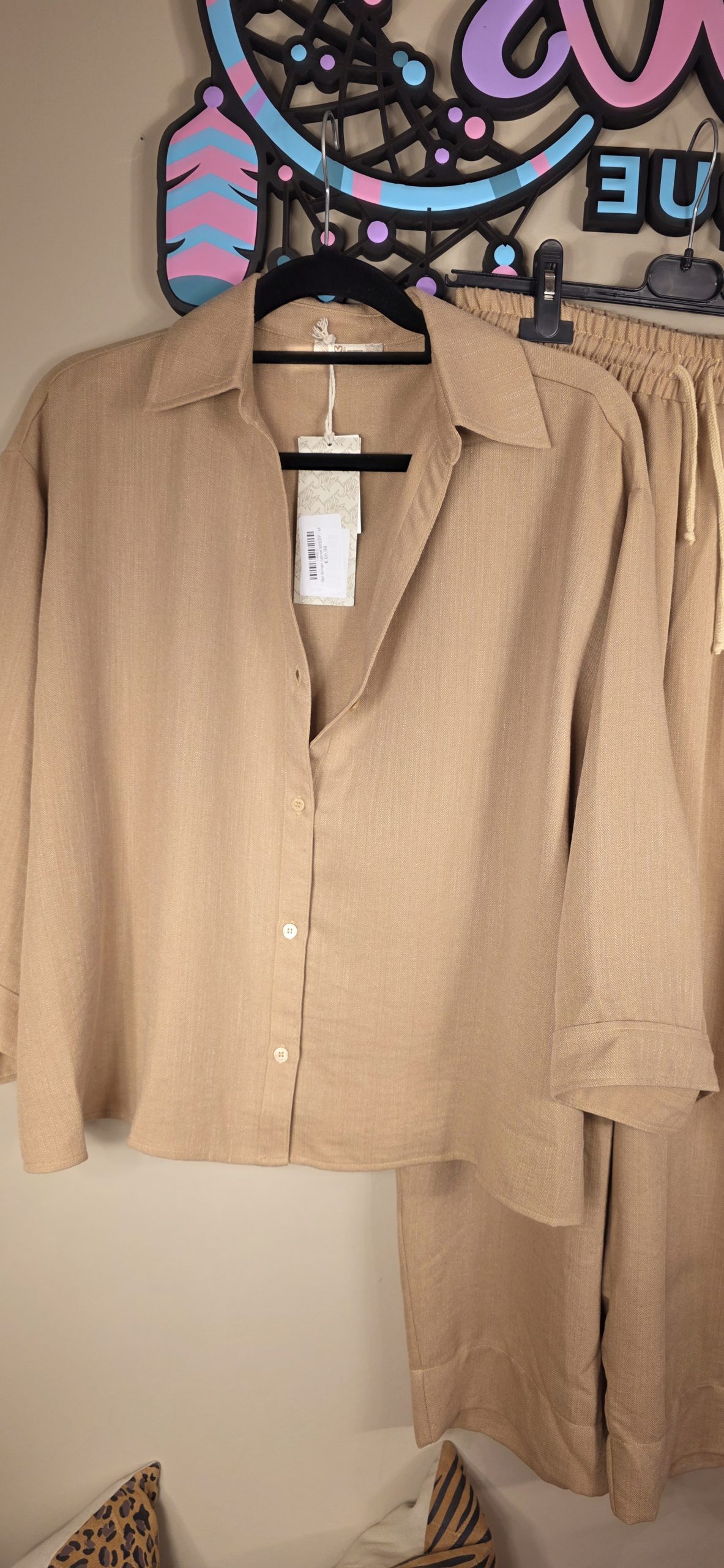 Set linnen camel MISSY