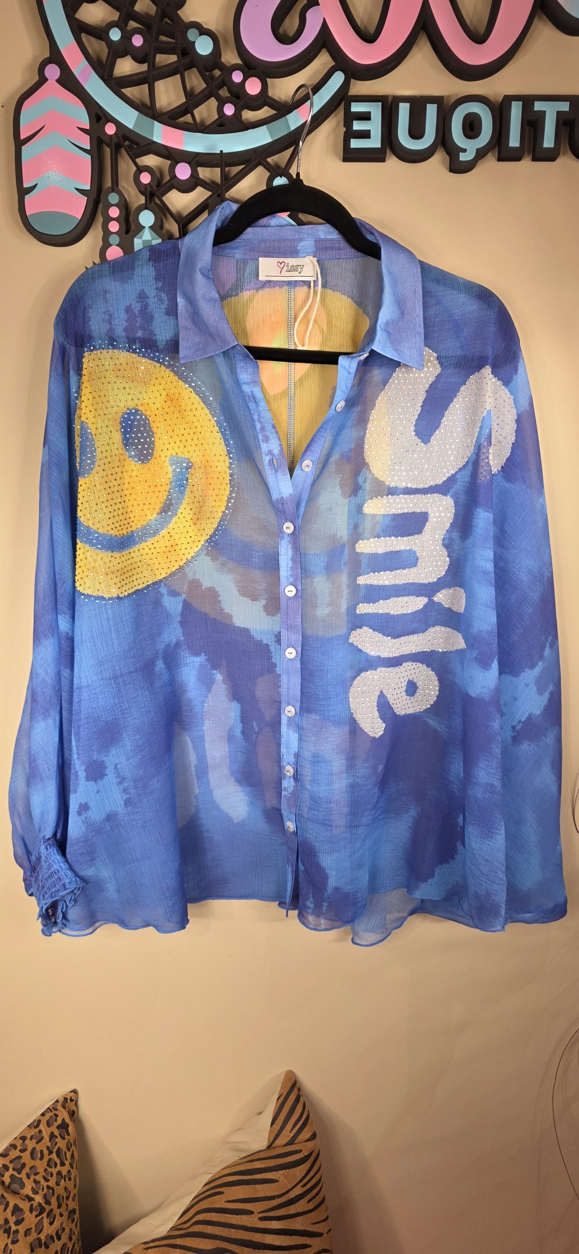 Blouse smile kobalt MISSY