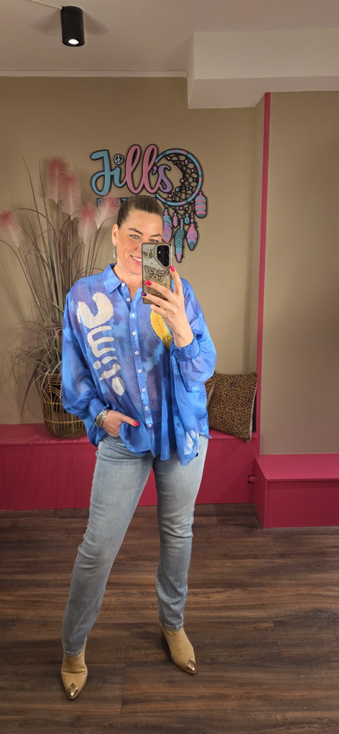 Blouse smile kobalt MISSY