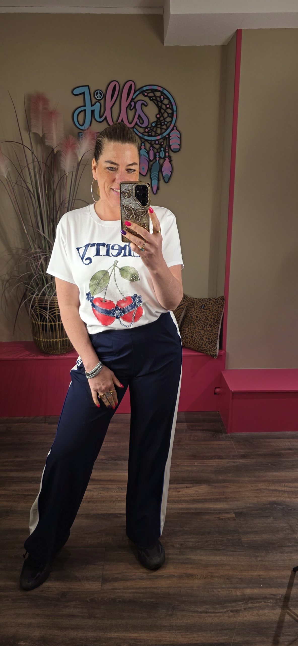 T-shirt cherry navy 2
