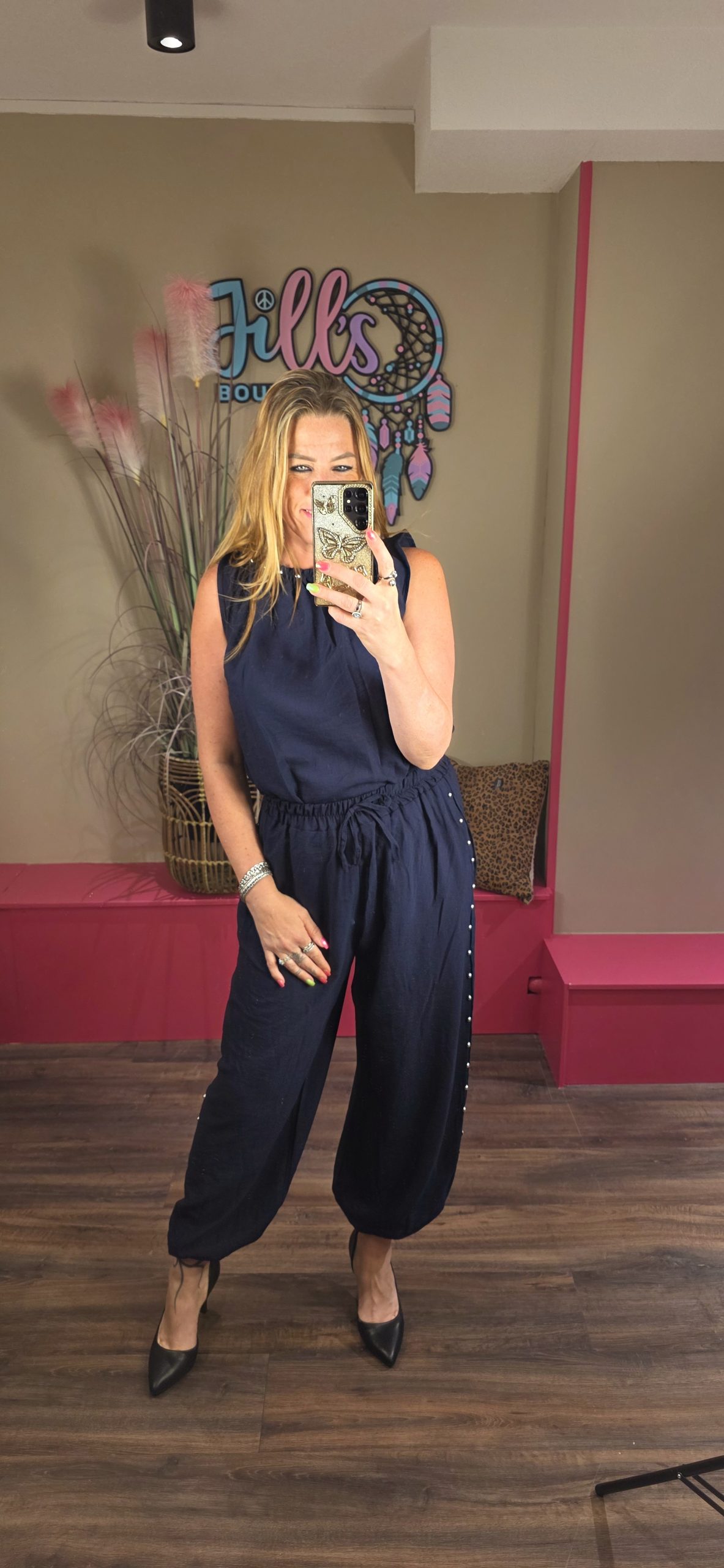 Two piece studs navy