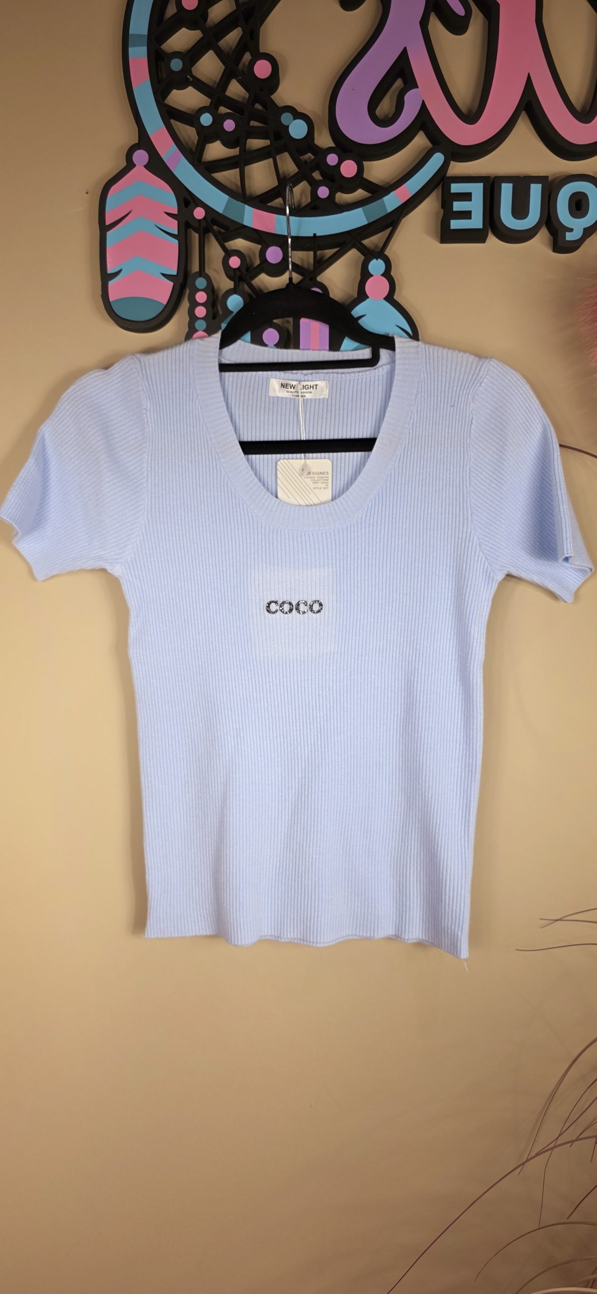 Top coco blauw