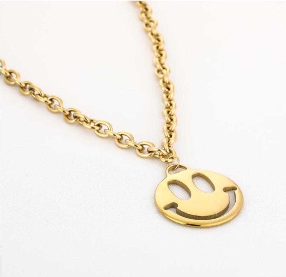 Ketting schakel SMILEY goud