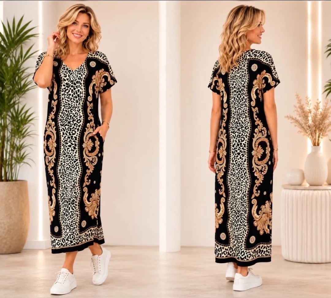 Jurk leopard versees
