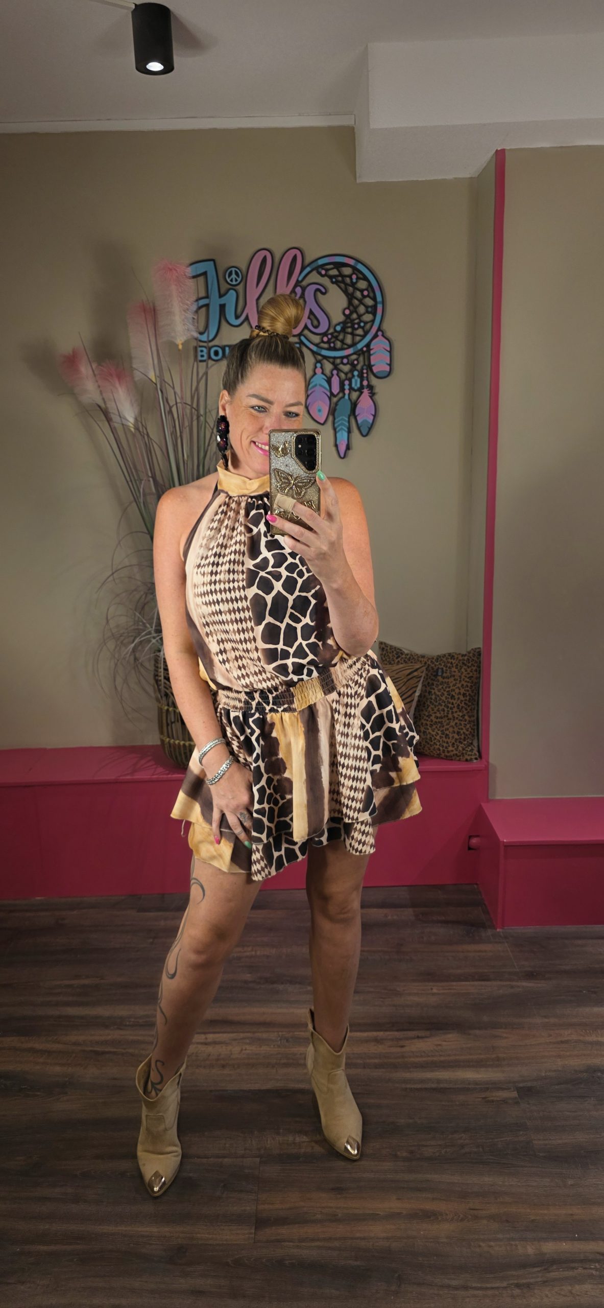Playsuit Giraf bruin