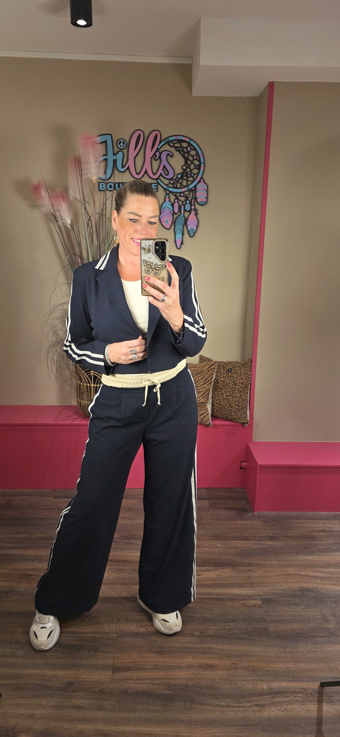 Jasje blazer kort navy RHYME & HYPE